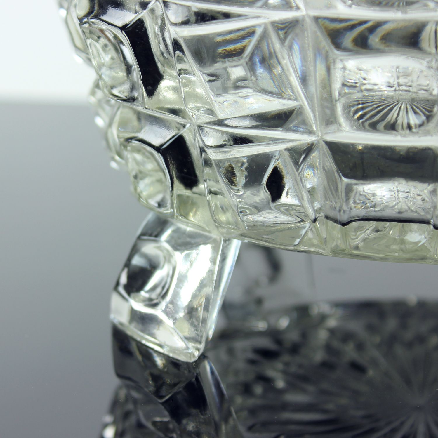 Set Of Two Art Deco Pressed Glass Bowls By Libochovice, Czechoslovakia, 1930s photo 360.0