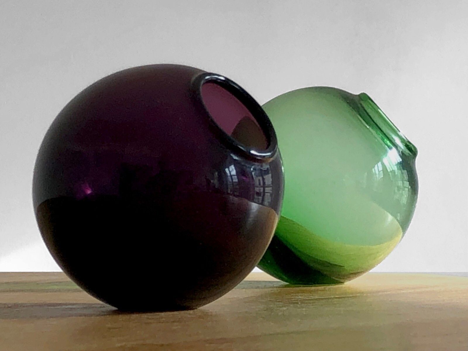 1960 Biot 2 Ball Modernist Glass Free Form Shabby Chic Morin Murano photo furniture