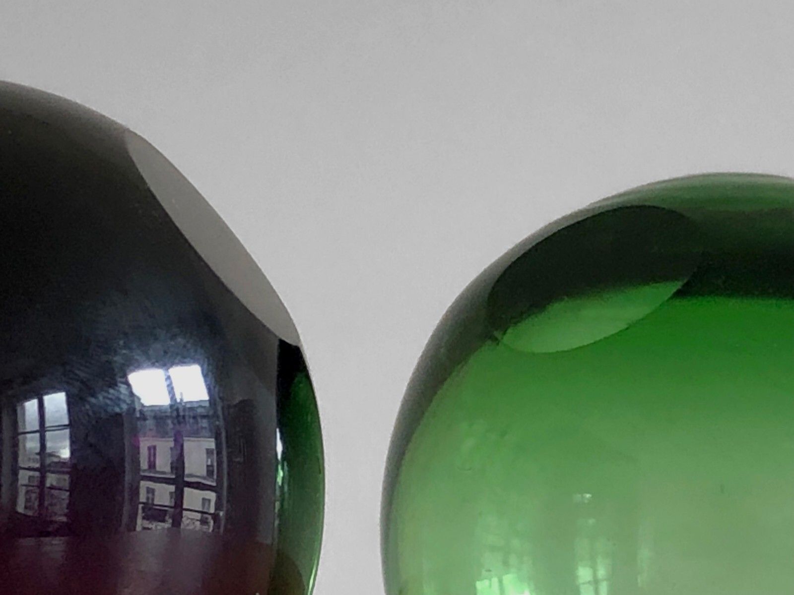 photo buy 1960 Biot 2 Ball Modernist Glass Free Form Shabby Chic Morin Murano