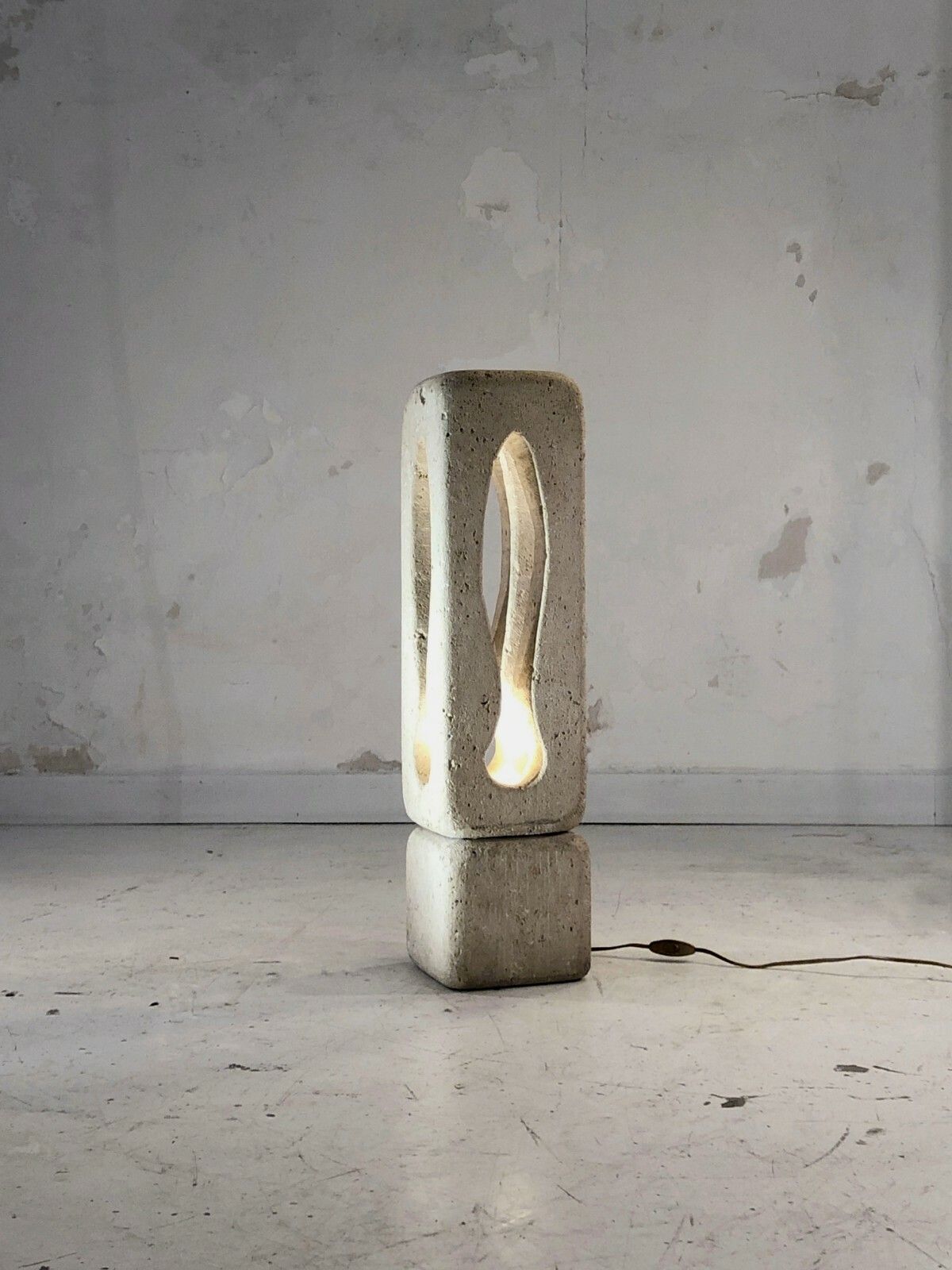 1970 Albert Tormos Large Lamp Modernist Folk Art Brutalist Free Form