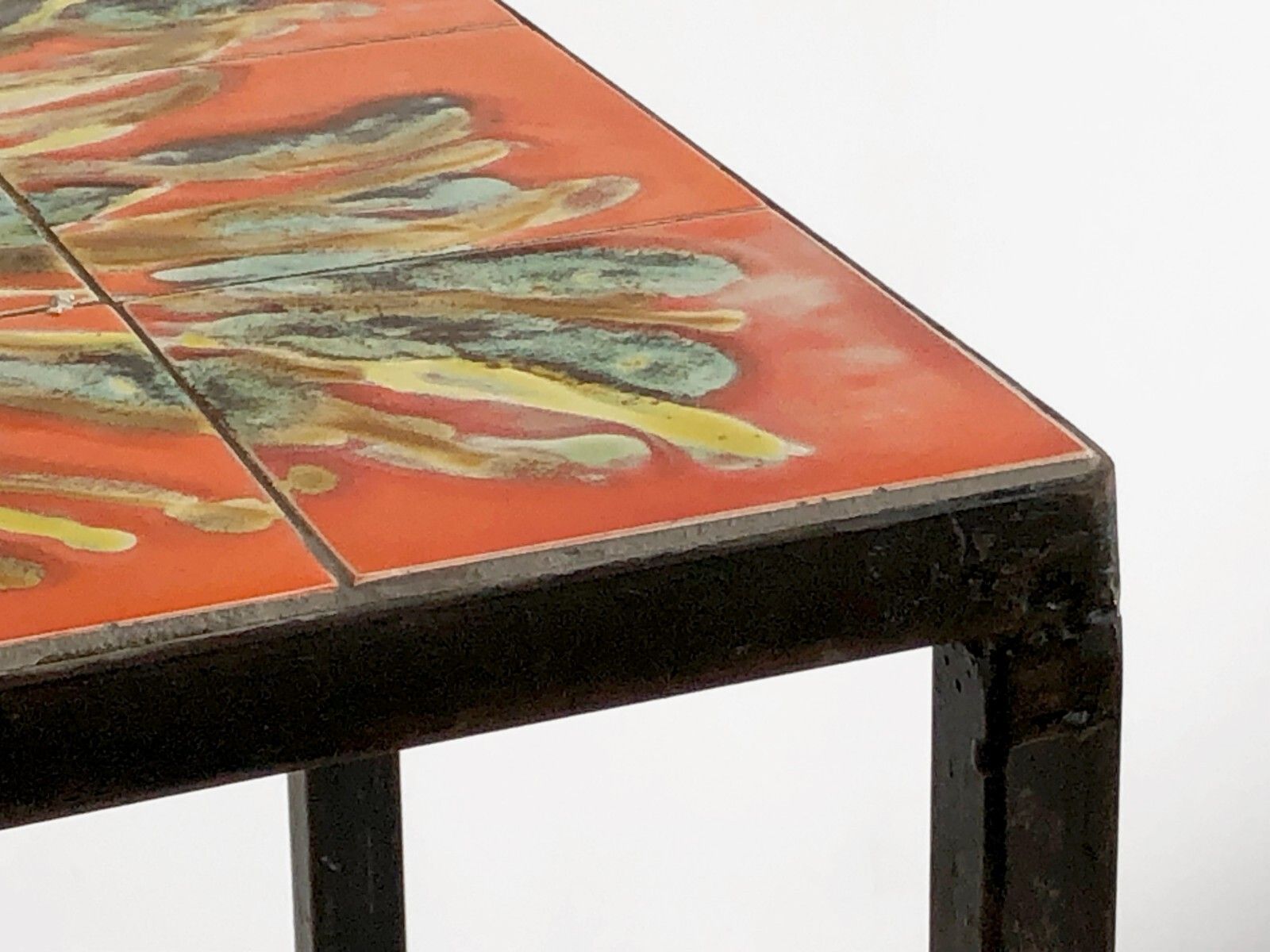 photo vinterior 1950 Vallauris Modernist Abstraction Lyrical Ceramic Bass Table Belarti