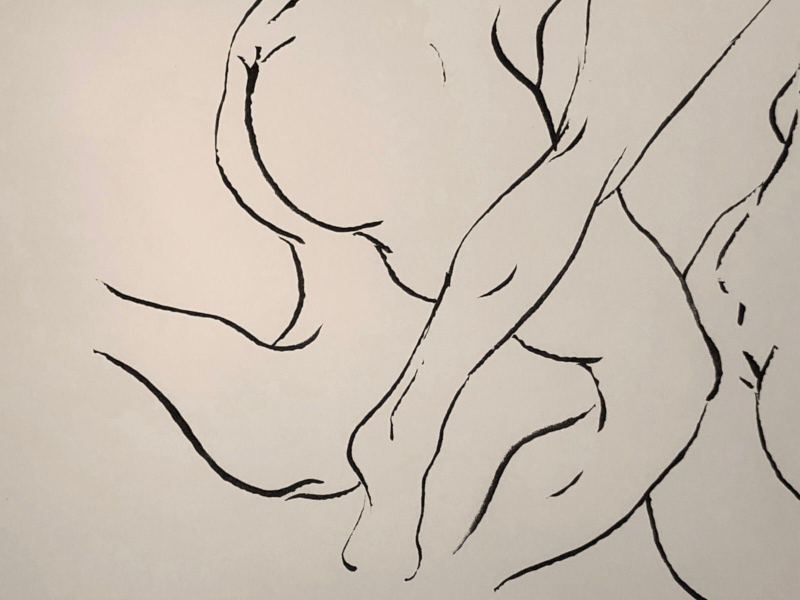 2000 Olivier Pannone "Chimere" Male Nu(s) (S China Ink Figuration Drawing photo vinterior