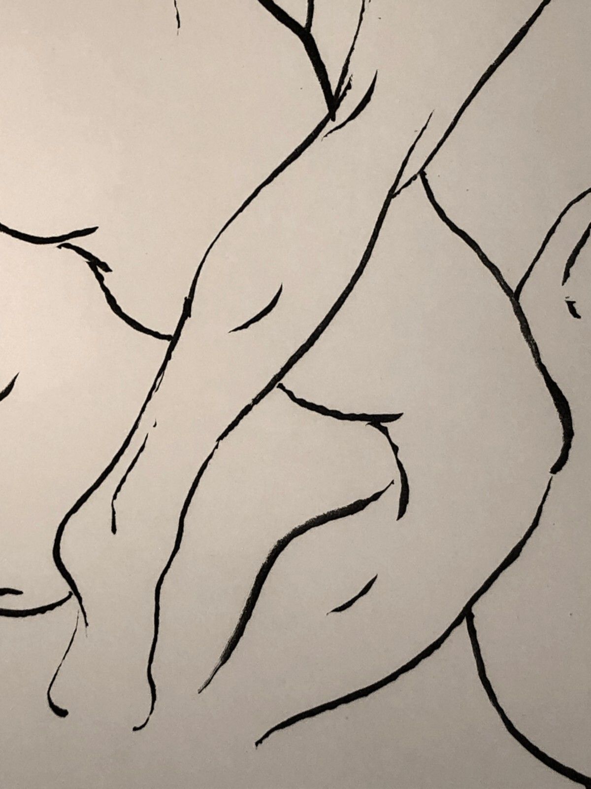505.0 2000 Olivier Pannone "Chimere" Male Nu(s) (S China Ink Figuration Drawing photo