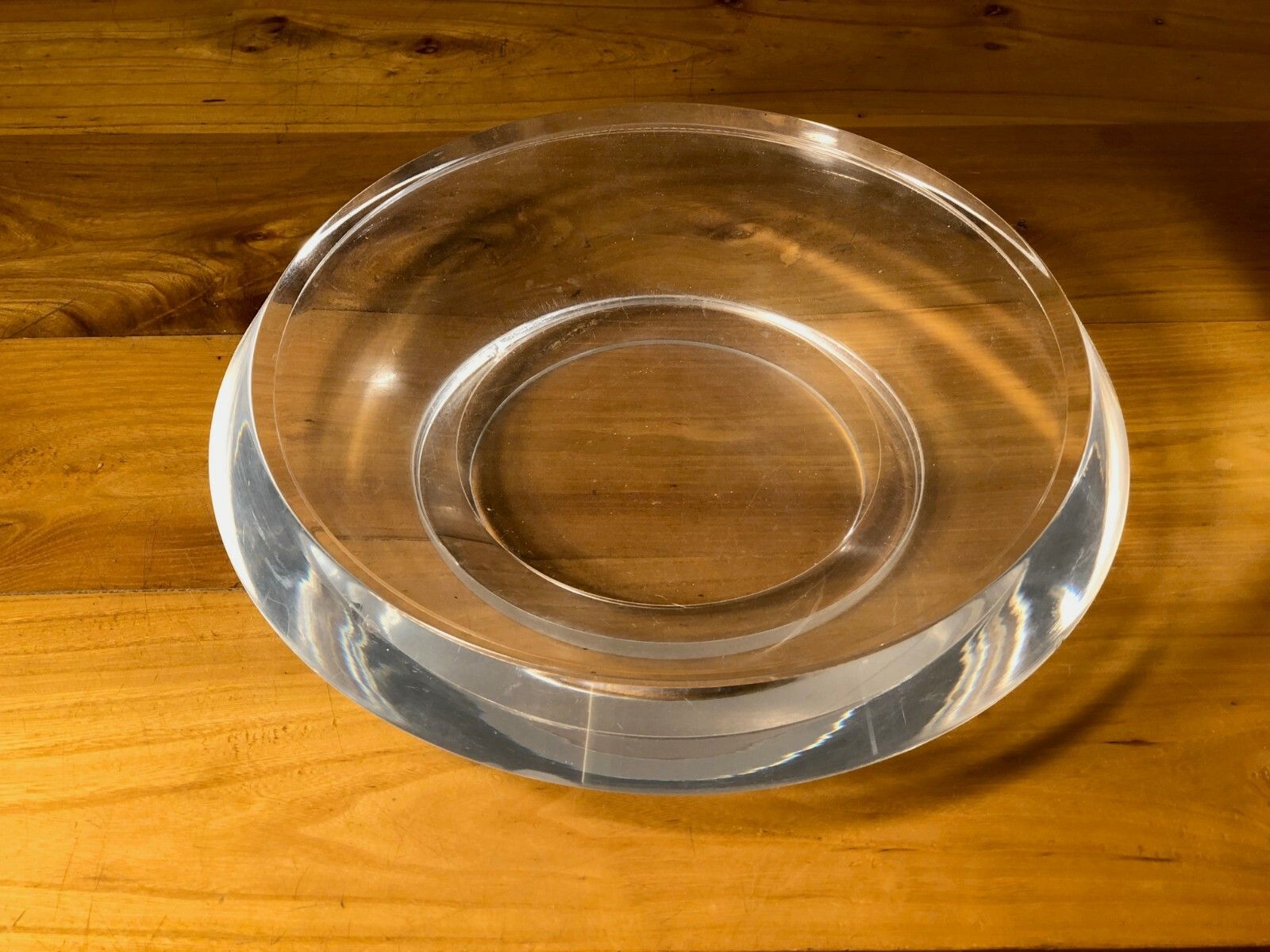 1970 Lucite Modernist Shabby Chic Space Age Plexiglass Video Pocket Cut Giraudon photo for sale