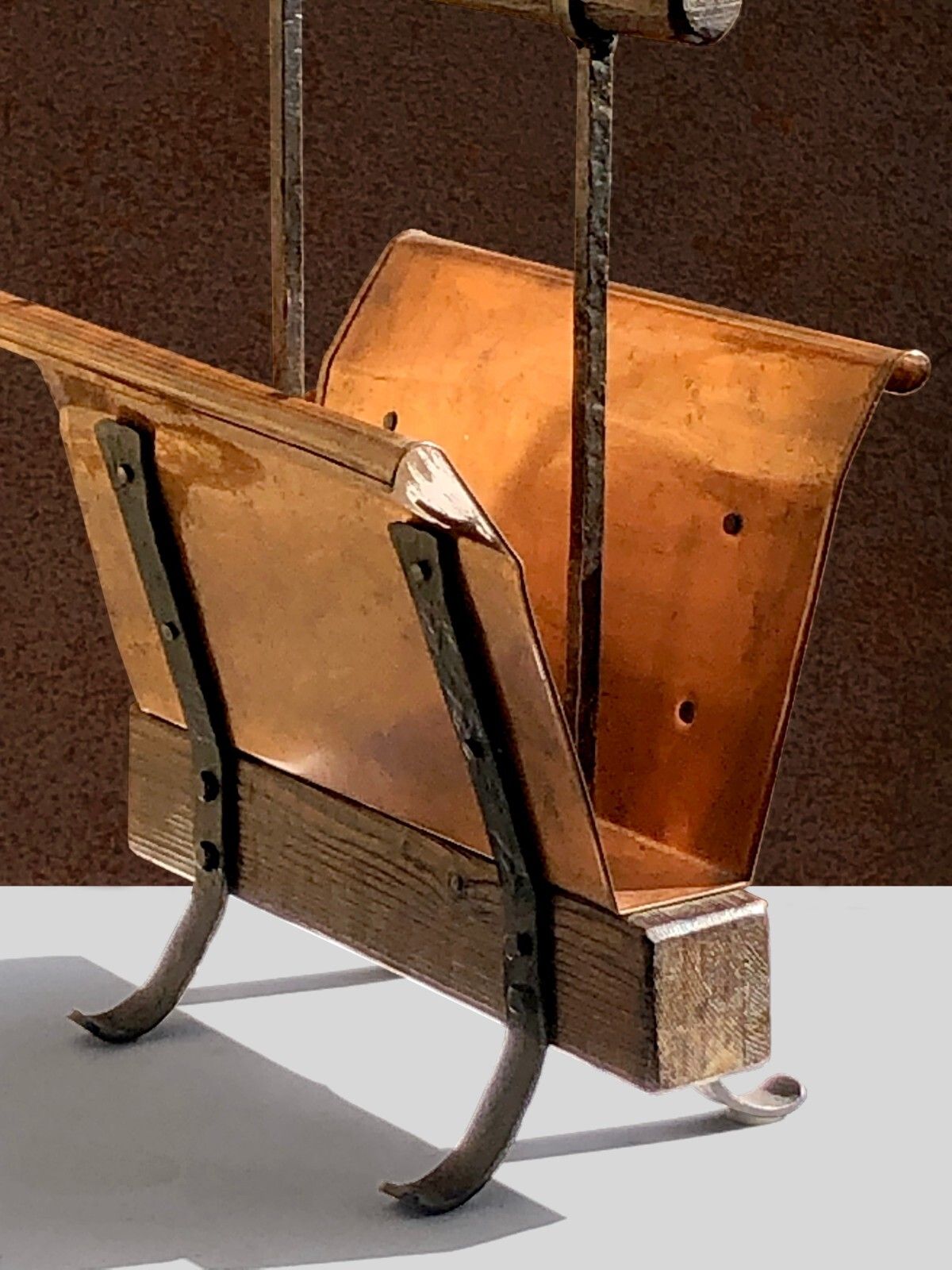 1950 Brutalist Modernist Shabby Chic Magazine Holder Matégot Marolles Jean Touret photo for sale
