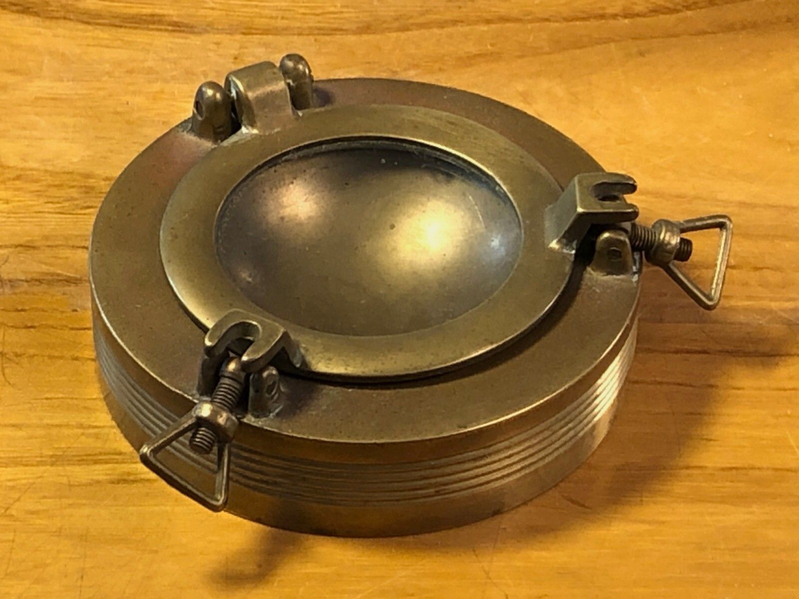 1960 Art Deco Modernist Shabby Chic Bronze Window Ashtray Adnet Hermes photo buy