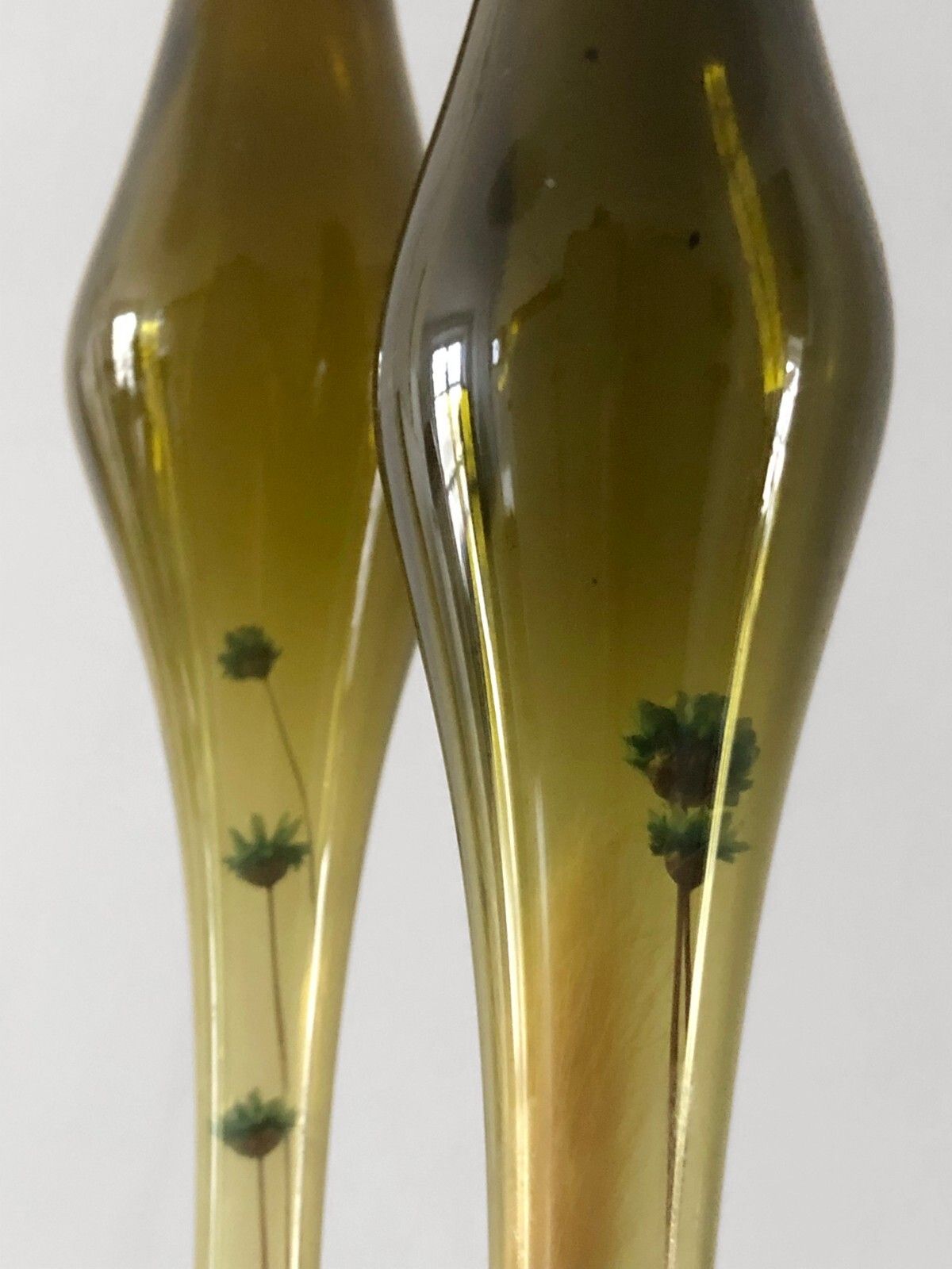 photo furniture 1960 2 Modernist Free Form Glass Bottle Vases Morin Ruelland Biot Murano