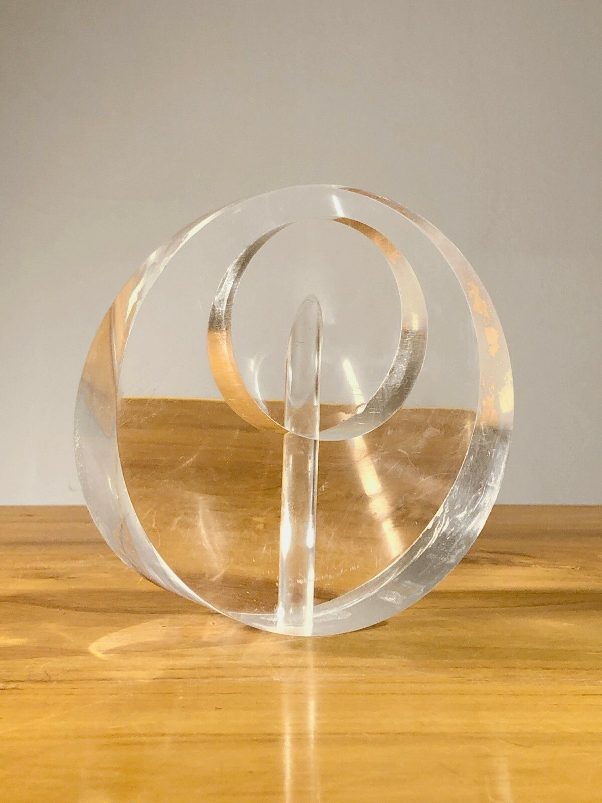 photo for sale 1970 Shabby Chic Kinetic Plexiglas Sculpture Lucite Fractal Resin Giraudon