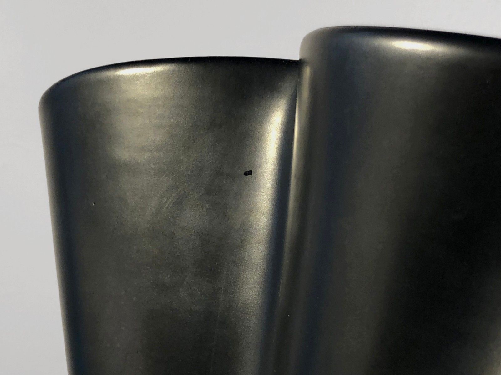 1950 Elchinger Ceramic Vase Modernist Free Form Jouve Chambost Accolay photo vintage