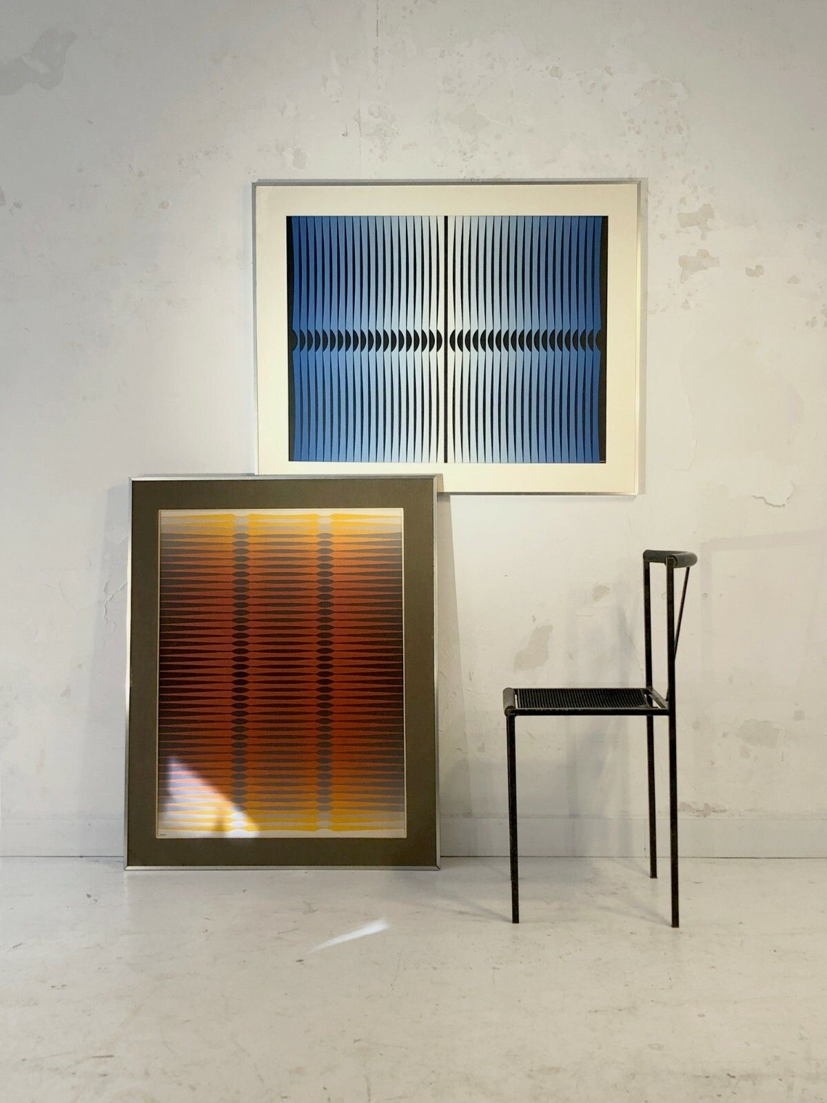 1970 Dordevic Miodrag 2/2 Kinetic Painting Geometric Abstraction Optical Art photo furniture