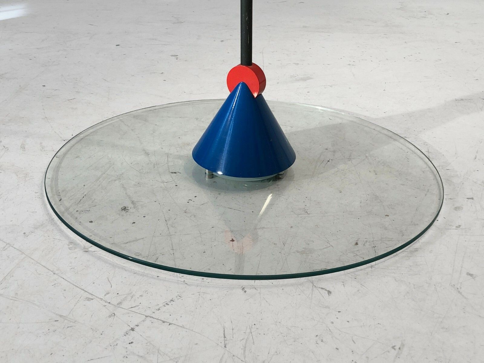 Lighting 1980 Glass Light Suspension Post Modernist Memphis Sottsass Starck Szekely photo