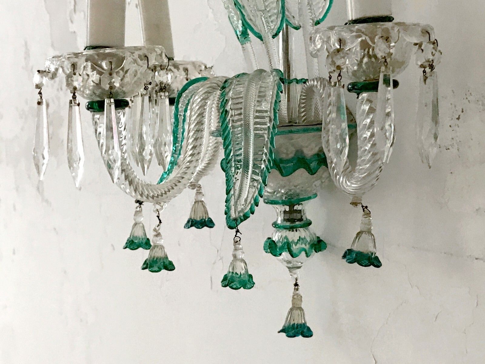 1960 Veronese Flavio Poli 2 Glass Appliques Venini Murano Venise Shabby Chic photo buy