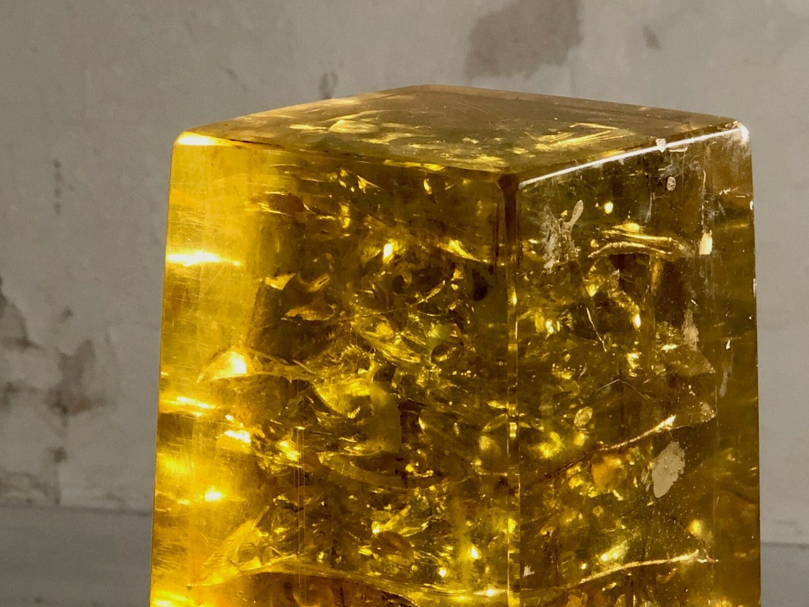1970 Marie Claude De Fouquieres Lucite Pop Shabby Chic Fractal Resin Lamp photo vinterior
