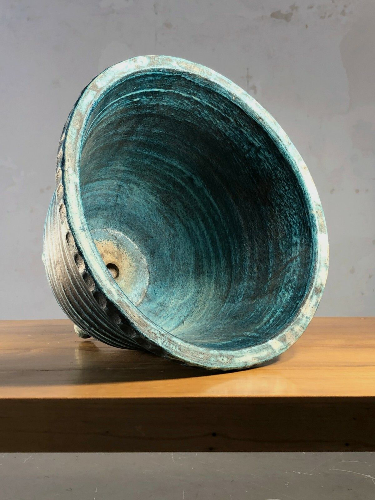 photo for sale 1950 Accolay Huge Pot / Ceramic Vase Modernist Free Form Vallauris Capron