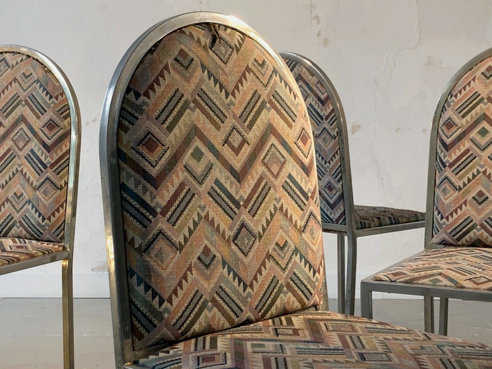 1980 Willy Rizzo 4 Chairs Post Modernist Memphis Bauhaus Sottsass Szekely photo Furniture