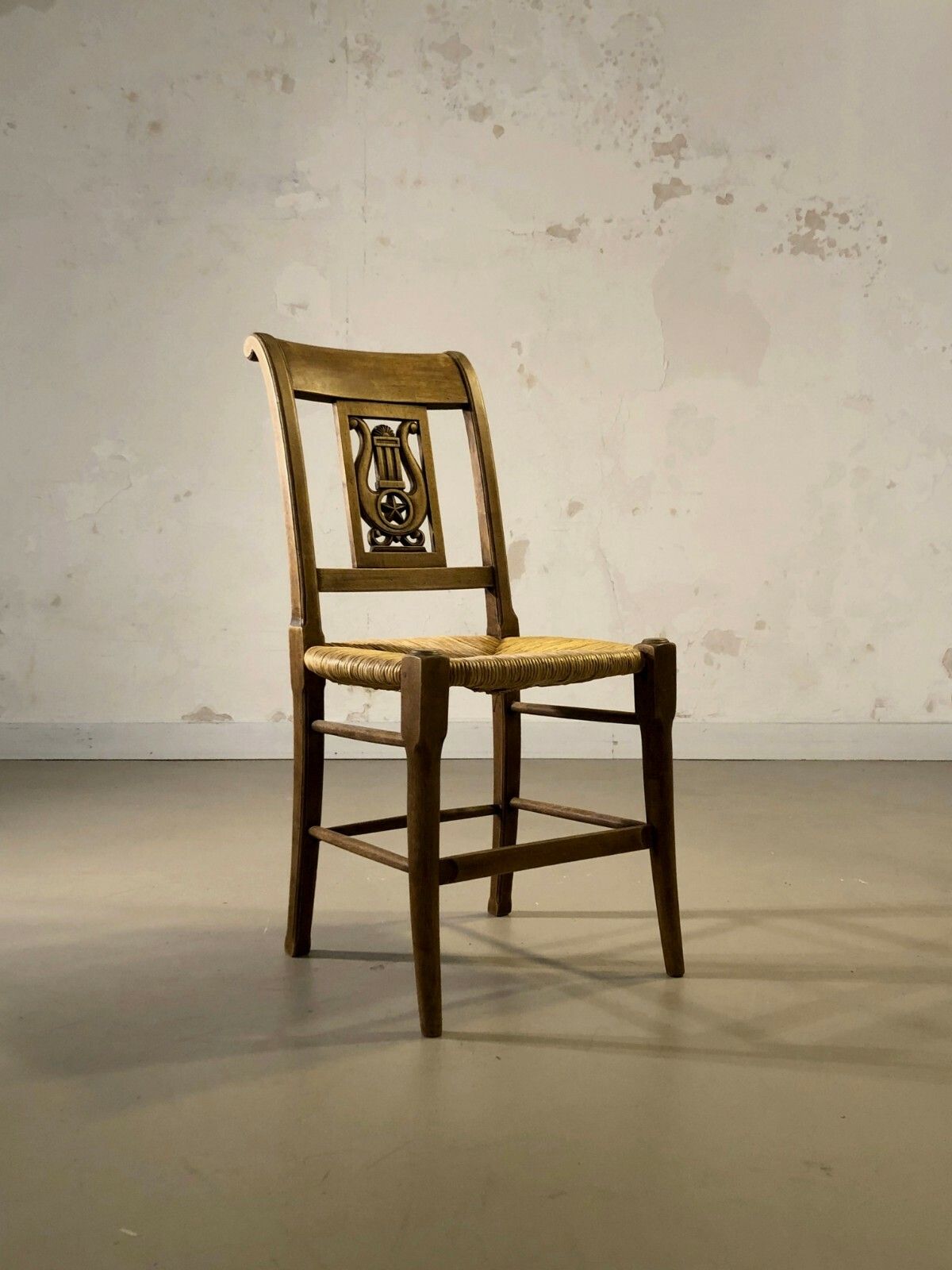 1970 Saulaie 2/2 Art Deco Shabby Chic Neo Classical Rustic Louis XVI Chair