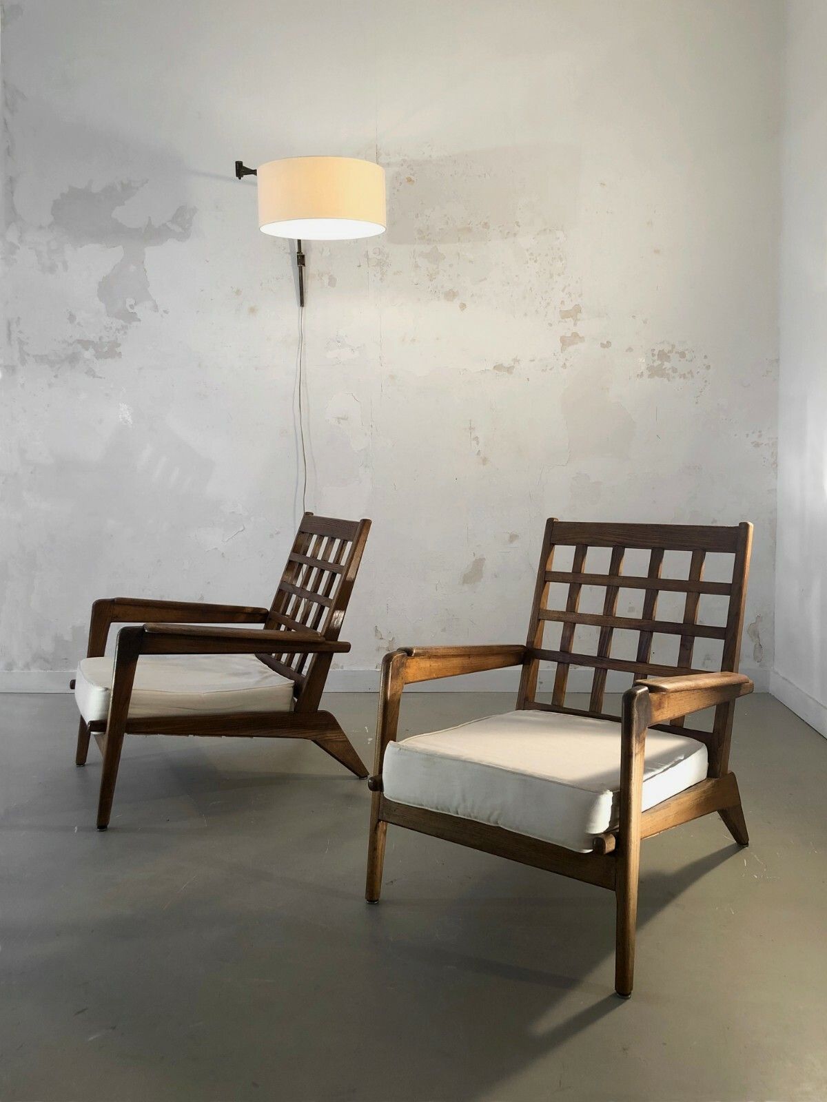 1960 2 Modernist Chairs Reconstruction Bauhaus René Gabriel Guariche Chapo photo for sale