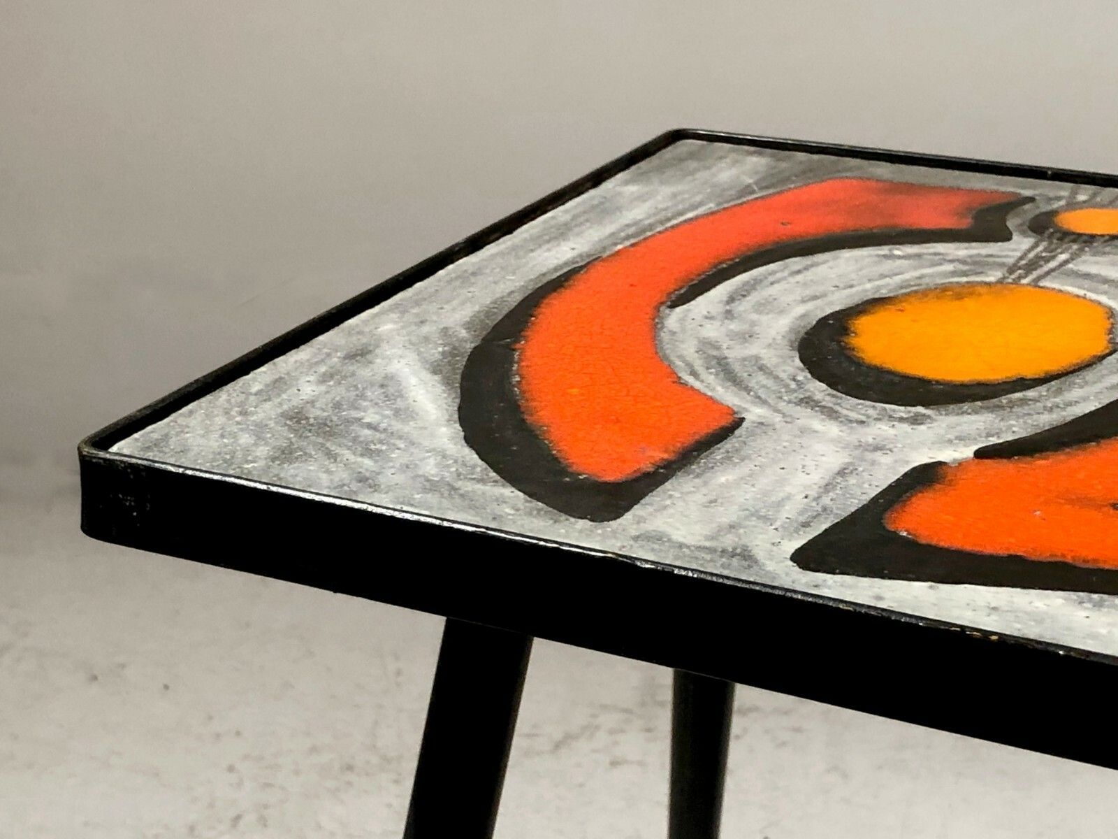 1950 Jean & Robert Nailier Ceramic Coffee Table Vallauris Capron Chambost photo vintage