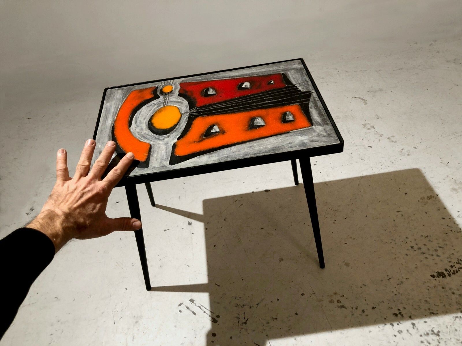 photo for sale 1950 Jean & Robert Nailier Ceramic Coffee Table Vallauris Capron Chambost