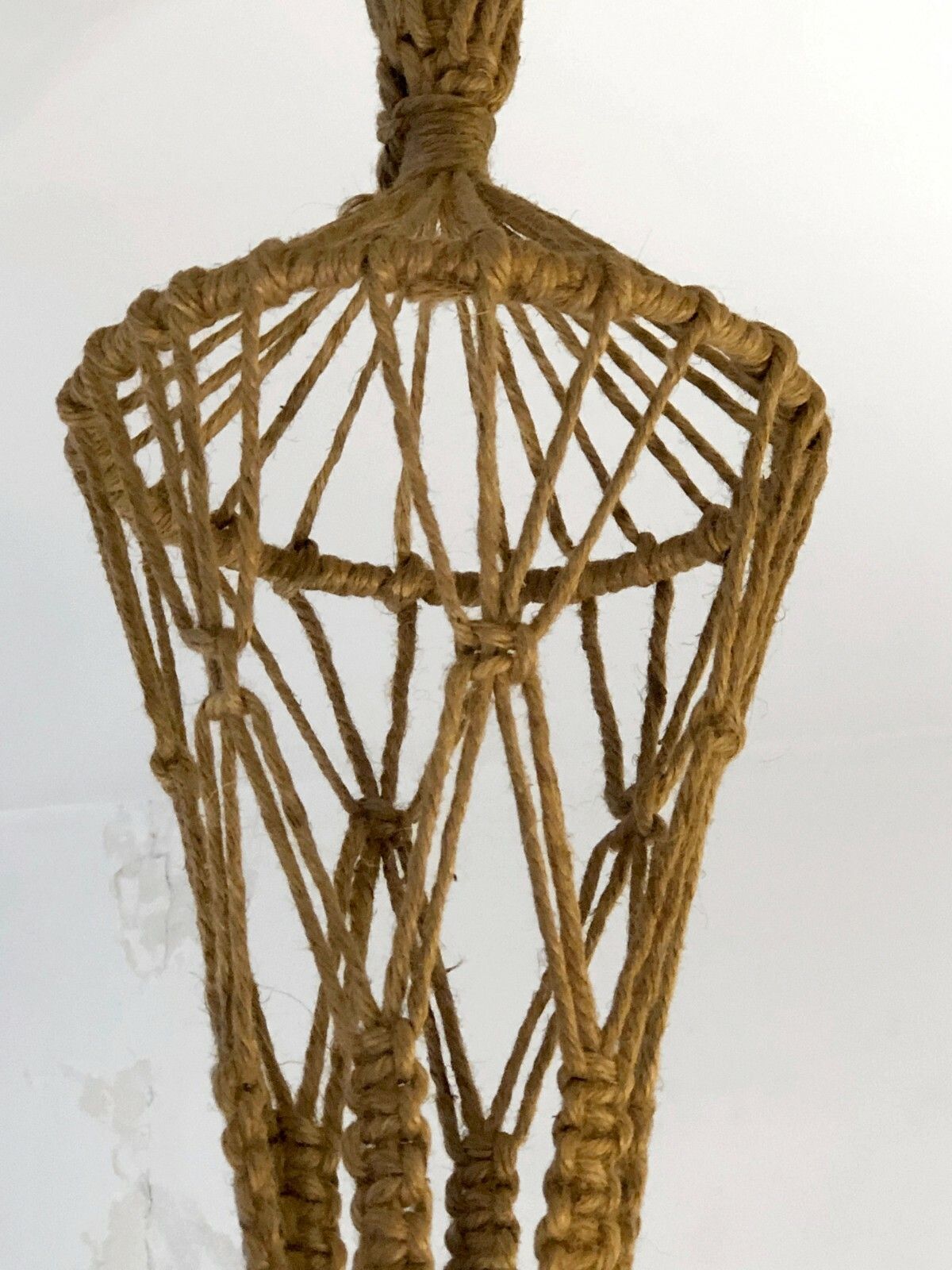 1970 Brutalist Hippie Audoux Minnet Shabby Chic Plant Holder Suspension photo buy