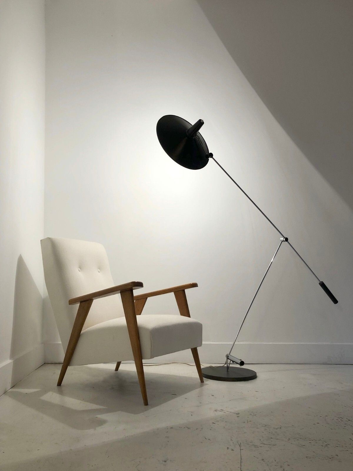 photo vintage 1950 Modernist Chair Reconstruction Free Form Motte Guariche Caillette