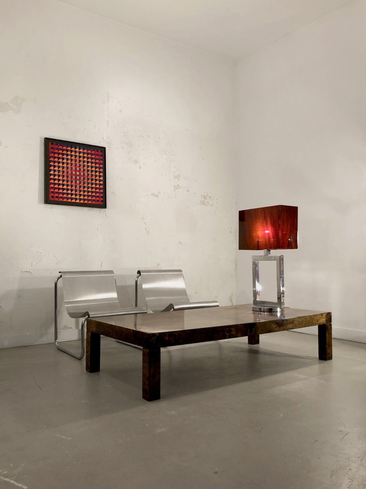 1970 Postmodernist Space Age Kinetic Pop Lamp Willy Rizzo Plexiglas Lucite photo furniture
