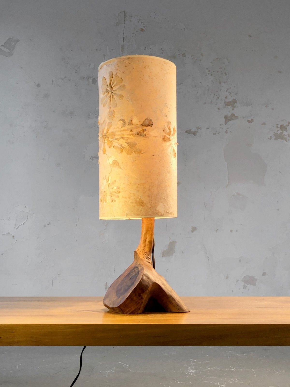 1970 Modernist Brutalist Lamp Shabby Chic Noll Nakashima Chapo Audoux Minnet photo vintage