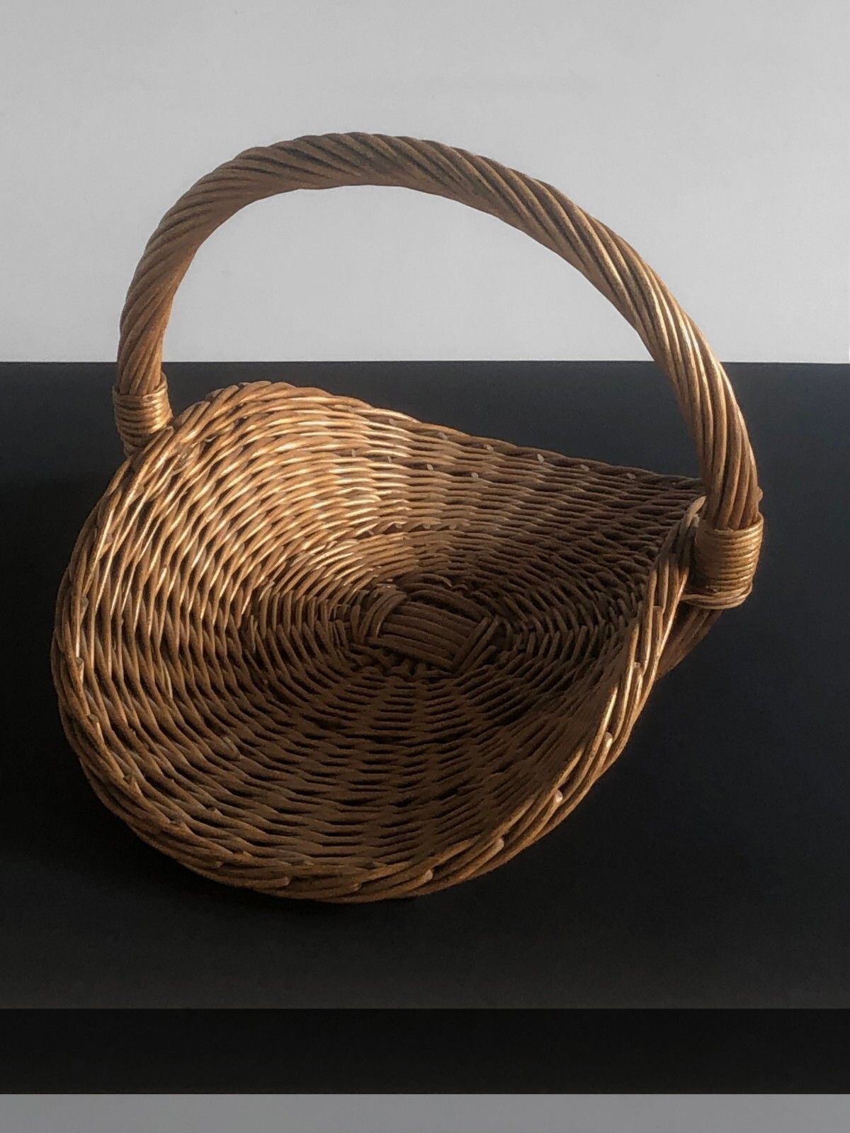 1970 Modernist Brutalist Modernist Fire Arts Modern Rustic Book Holder Basket Sognot photo 505.0