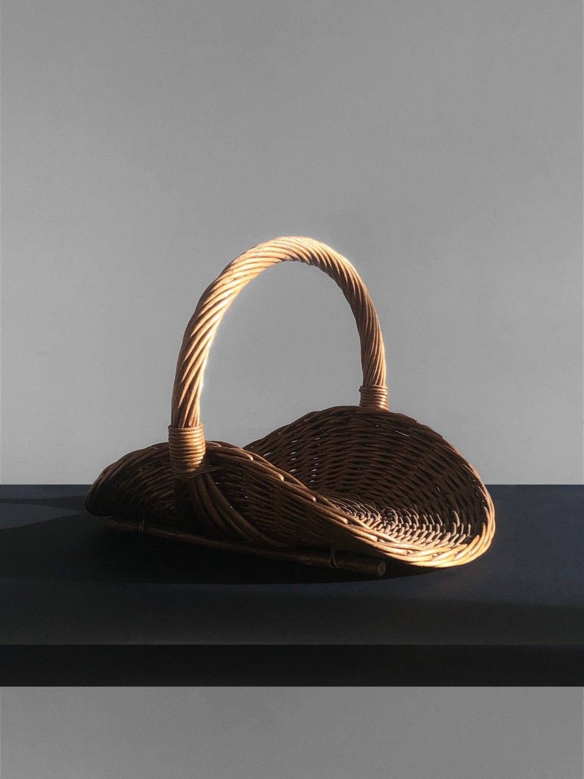 505.0 1970 Modernist Brutalist Modernist Fire Arts Modern Rustic Book Holder Basket Sognot photo