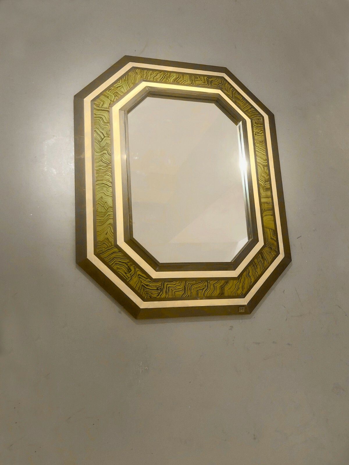 1970 Jean Claude Mahey Art Deco Mirror Neo Classical Shabby Chic Pergay Jansen