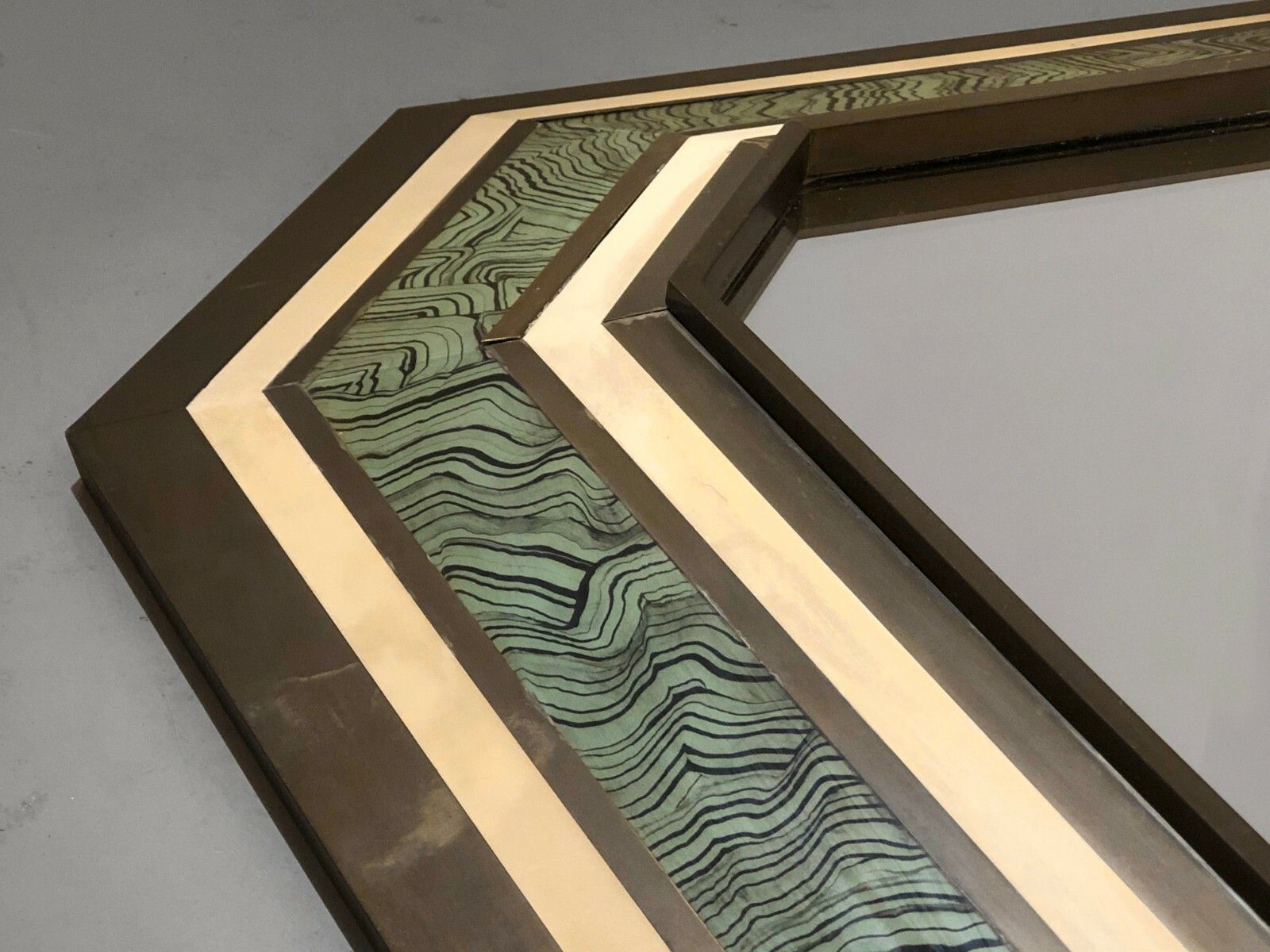 1970 Jean Claude Mahey Art Deco Mirror Neo Classical Shabby Chic Pergay Jansen photo buy