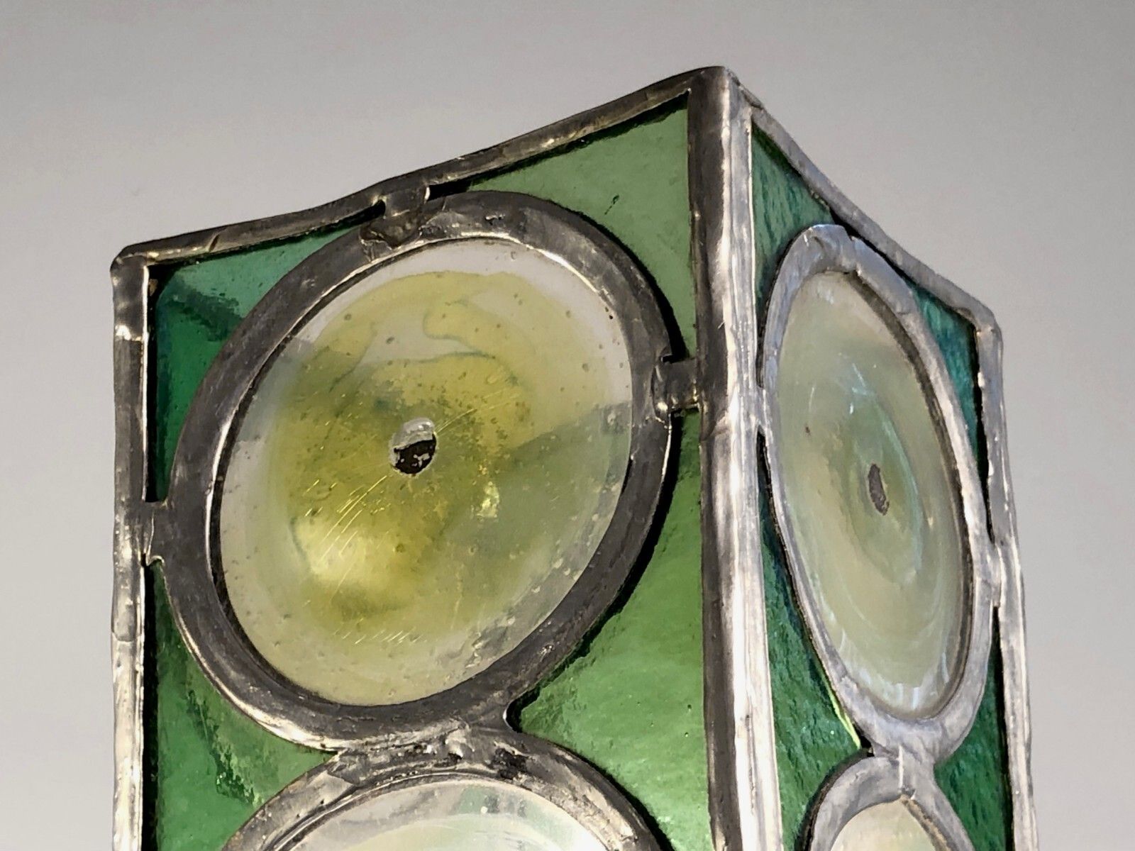 1960 Modernist Lamp Brutalist Glass Stained Glass Morin Avoinet Marolles Jean Touret photo for sale