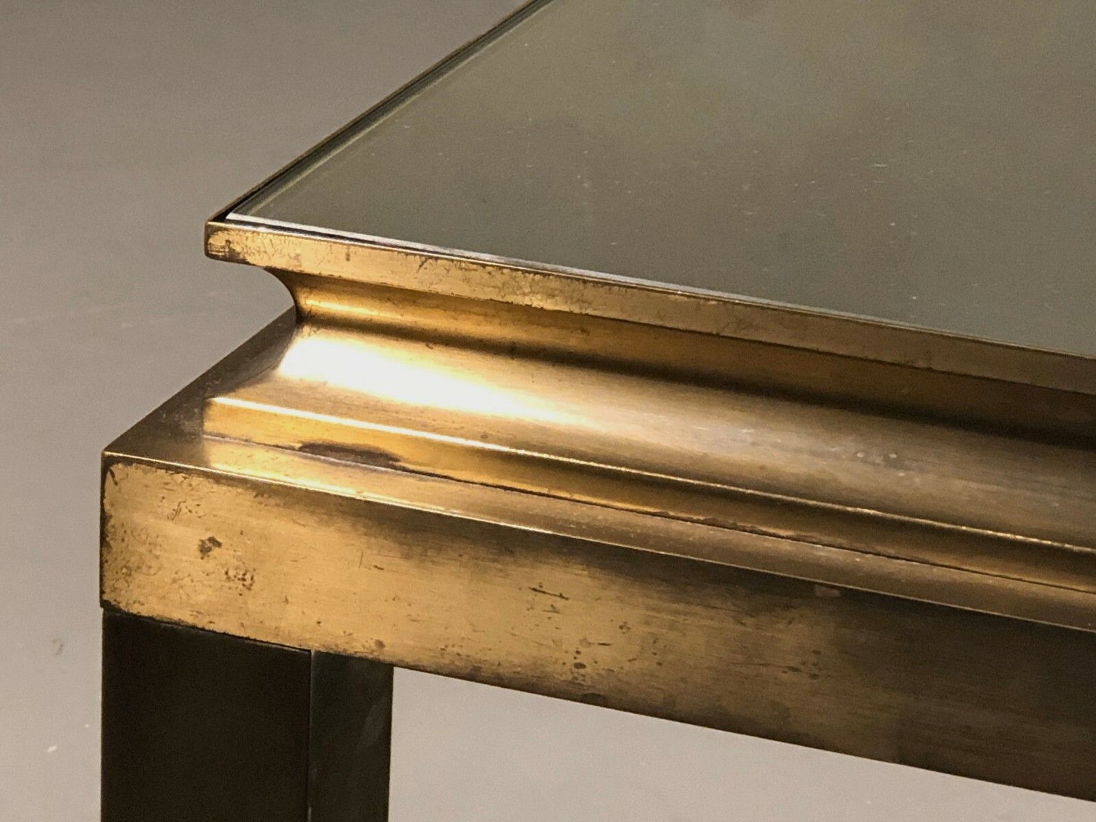1970 House Jansen Art Deco Bronze Neo Classical Shabby Chic Bass Table Adnet photo furniture