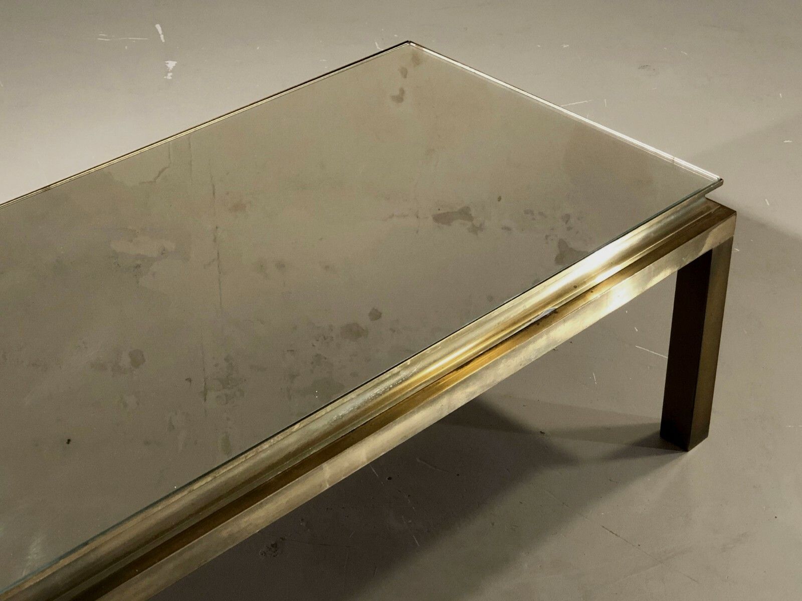 1970 House Jansen Art Deco Bronze Neo Classical Shabby Chic Bass Table Adnet photo 2021.0