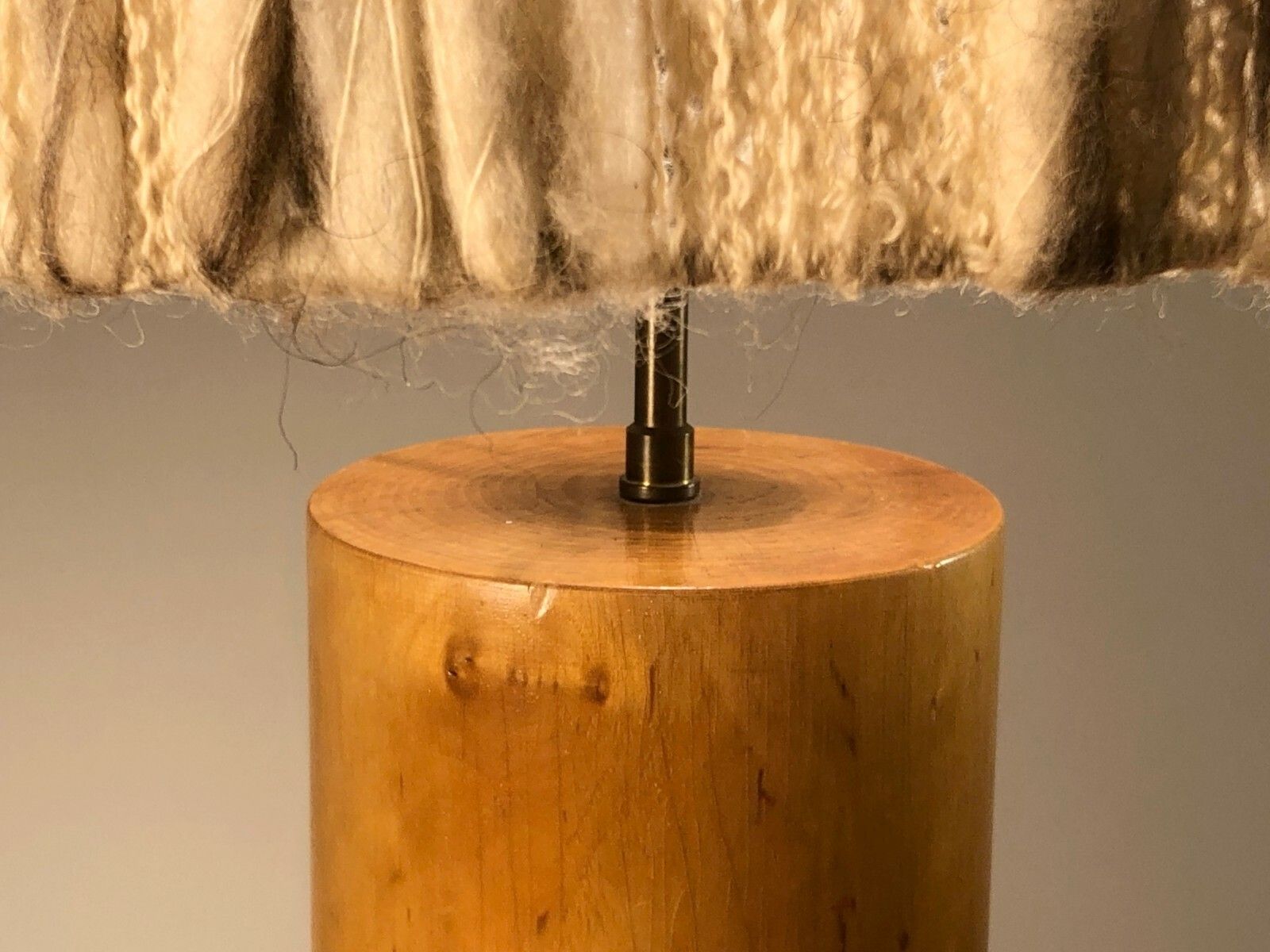 1970 1 Hippie Lamp Modernist Brutalist Folk Art Tapestry Audoux Minnet photo Lighting