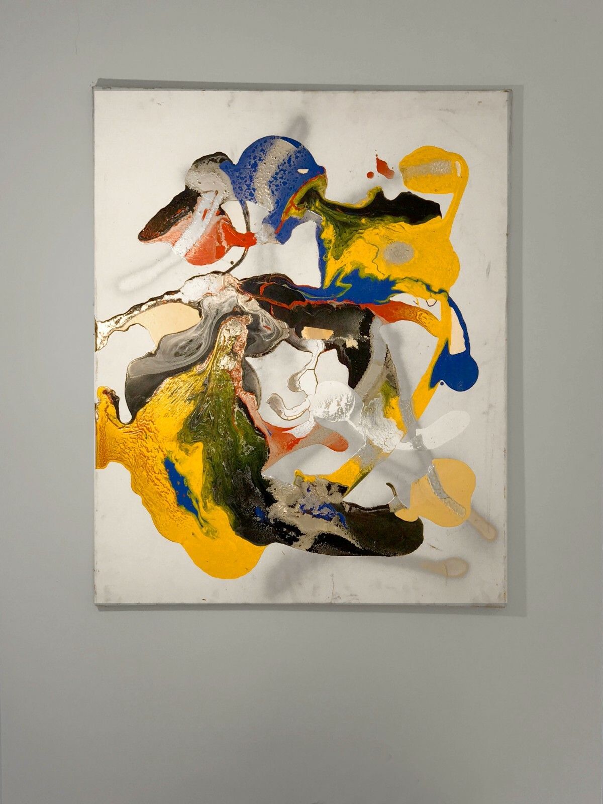 1990 Melyna Dali Abstraction Painting Free Form Psychedelic Jackson Pollock