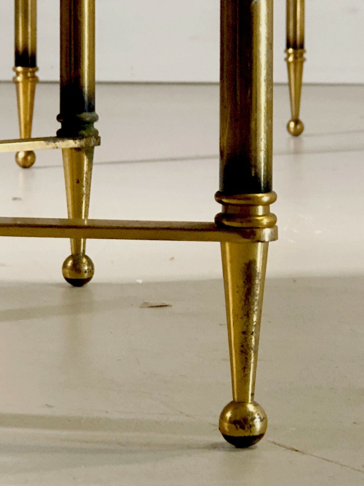 1950 House Rings 2 Bamboo Coffee Table Art Deco Shabby Chic Neo Classical Adnet photo vinterior