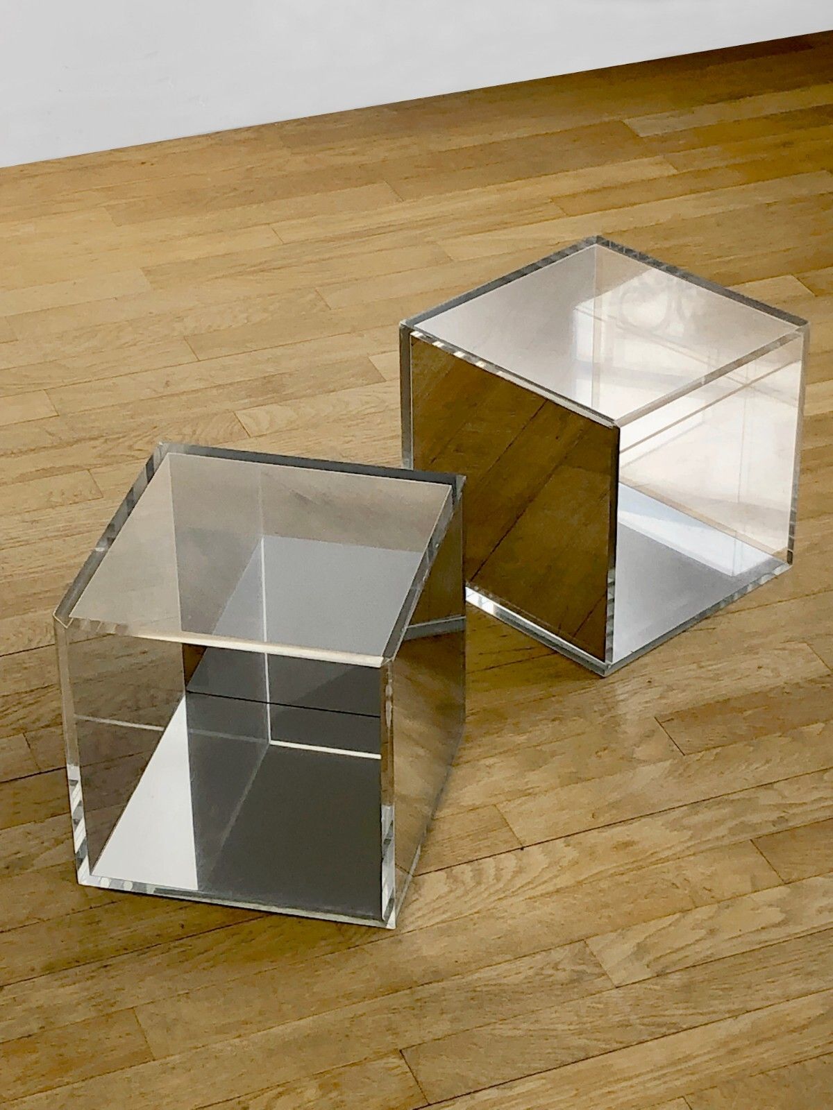 1970 2 Kinetic Bass Tables Post Modernist Space Age Lucite photo furniture