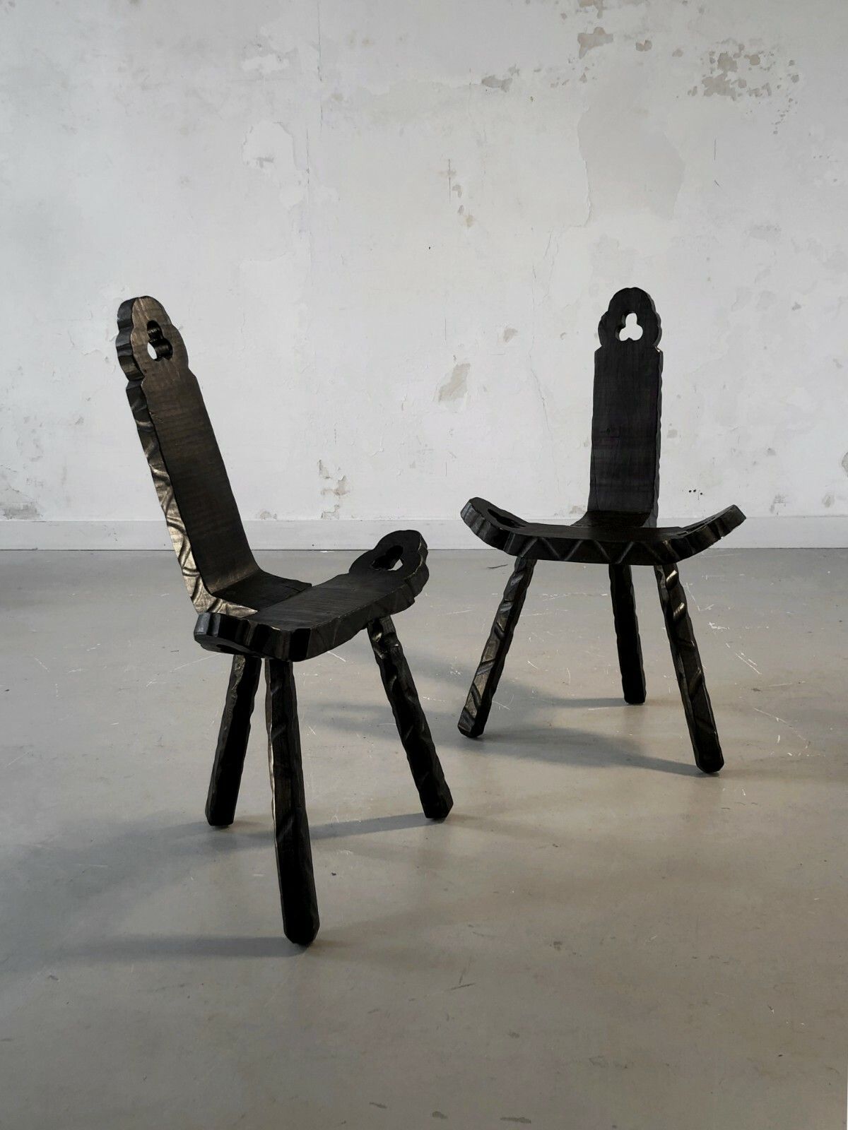 1950 6 Modernist Brutalist Tribal Chairs Audoux Minnet Chapo Perriand Marolles photo 2021.0