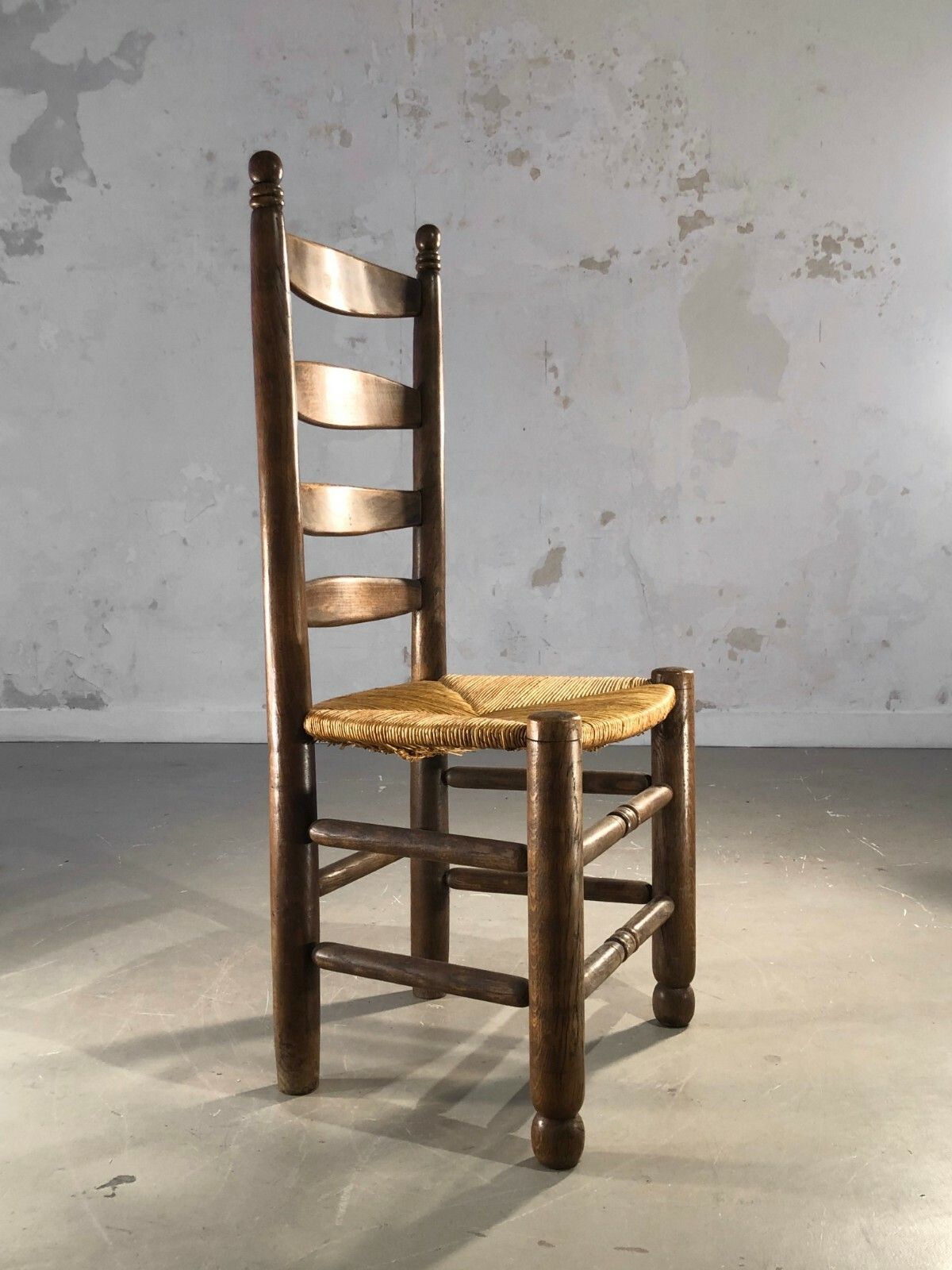 1950 Charles Dudouyt 8 Chairs Modernist Brutalist Audoux Minnet Chapo Perriand photo vintage