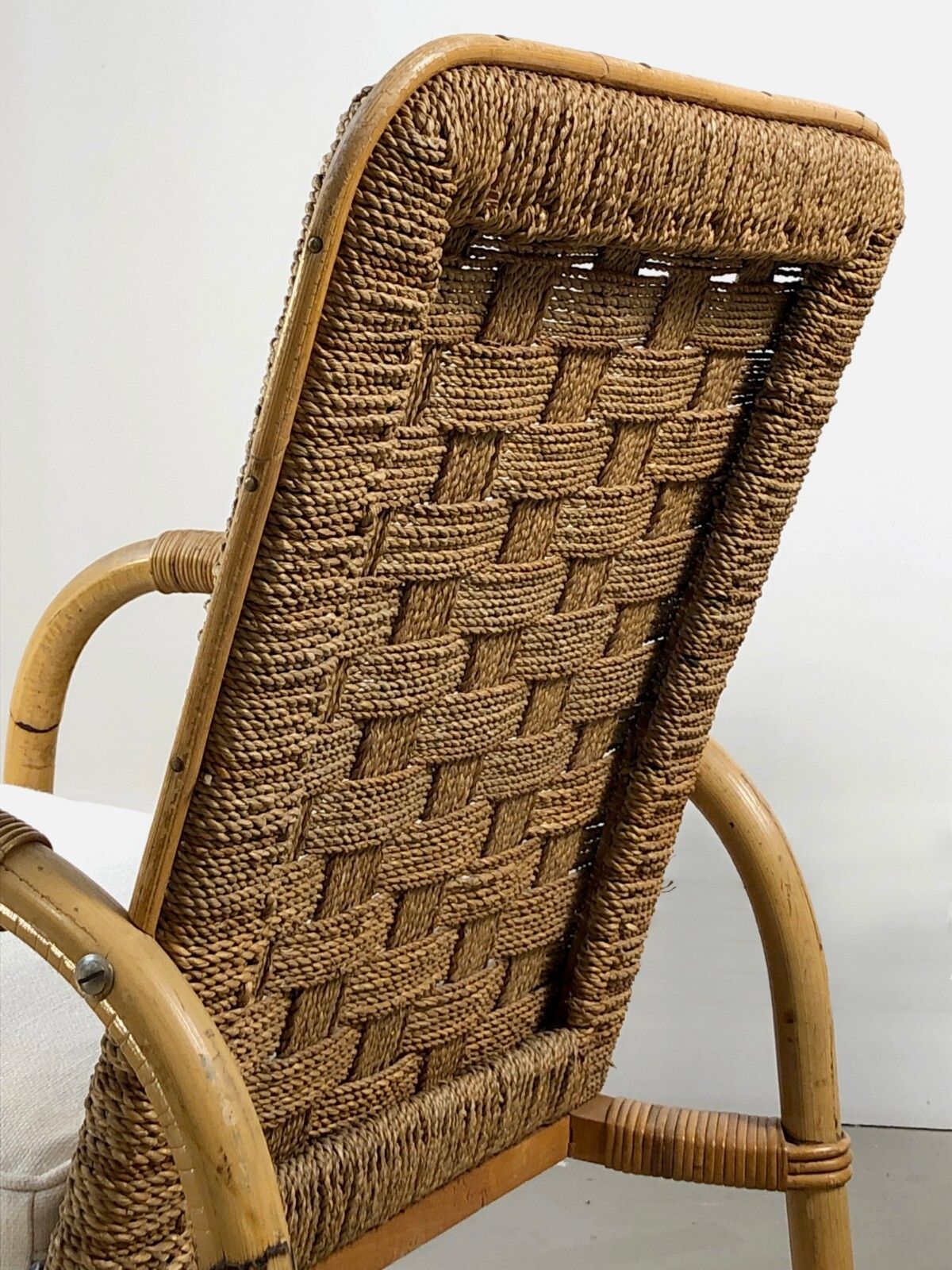 1950 Audoux Minnet 2 Armchairs Modernist Brutalist Rustic Sognot Shabby Chic photo vinterior
