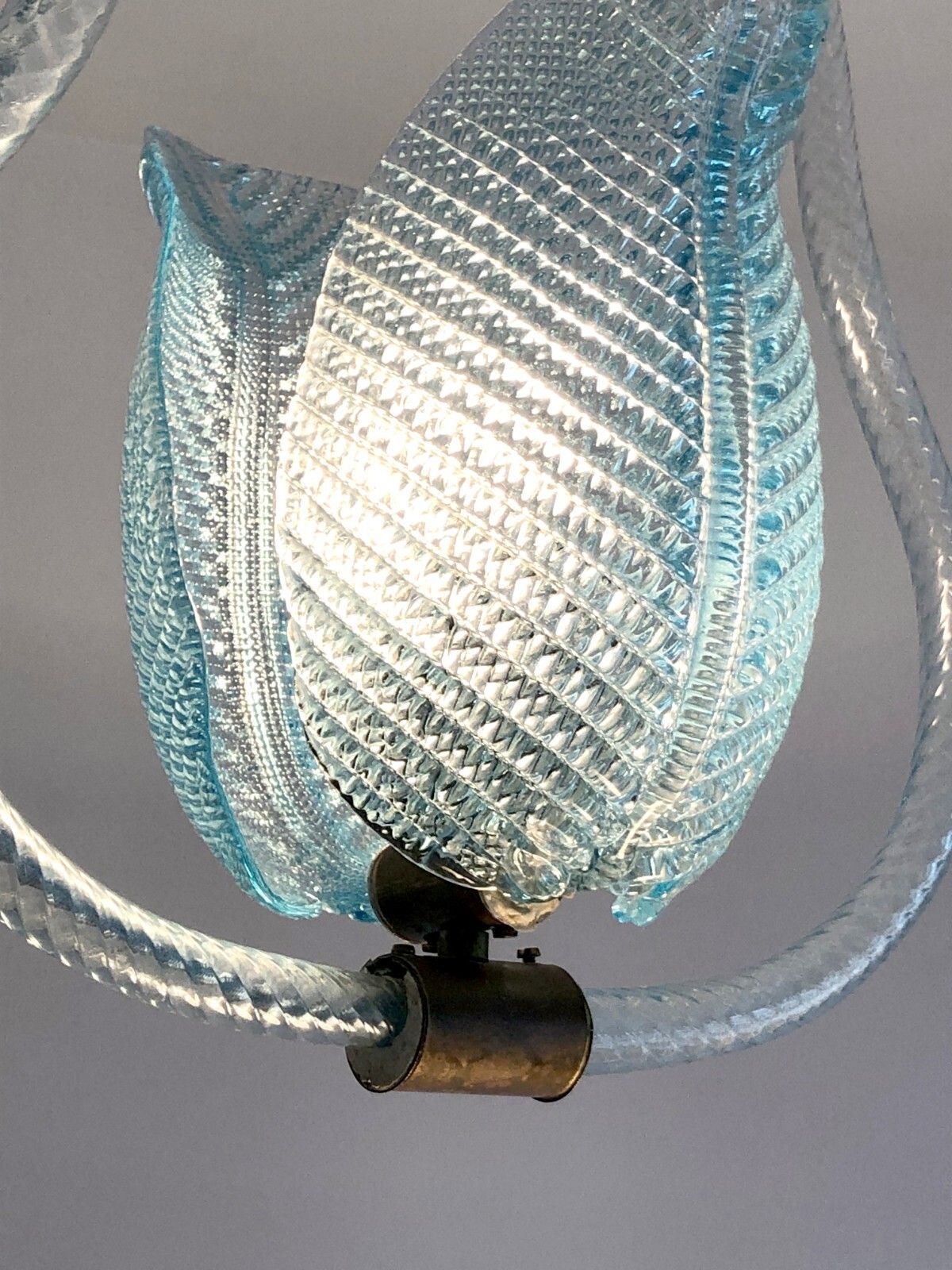 1970 Barovier & Toso Murano Art Deco Shabby Chic Neo Classical Chandelier Suspension photo for sale