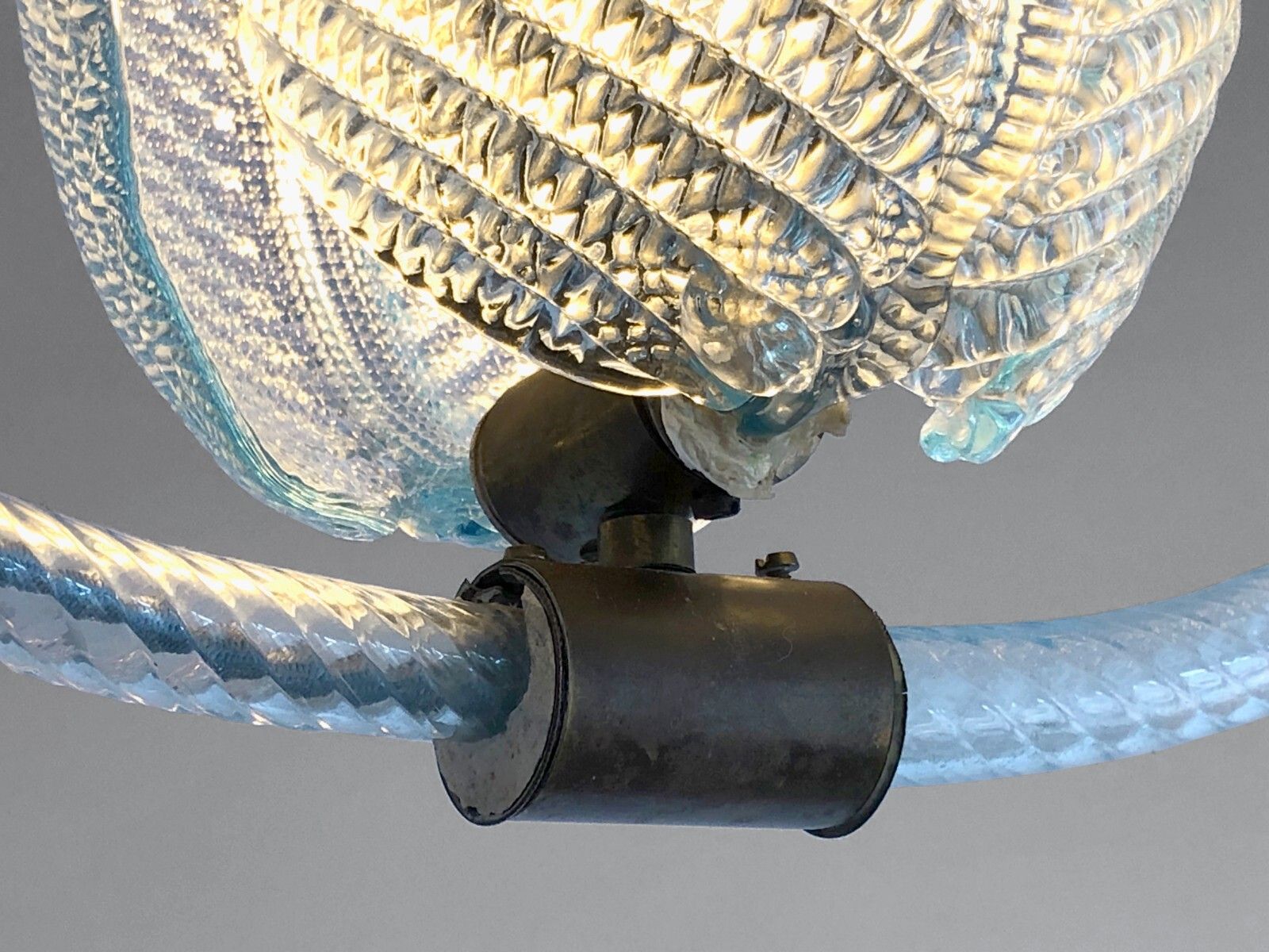 photo buy 1970 Barovier & Toso Murano Art Deco Shabby Chic Neo Classical Chandelier Suspension