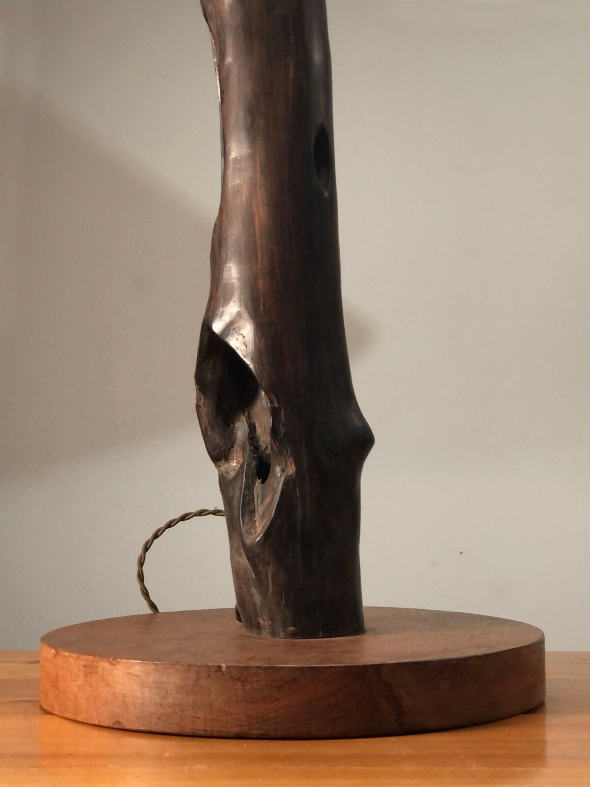 photo for sale 1950 2 Three Large Level Lamps Modernist Brutalist Sculpture Noll Nakashima