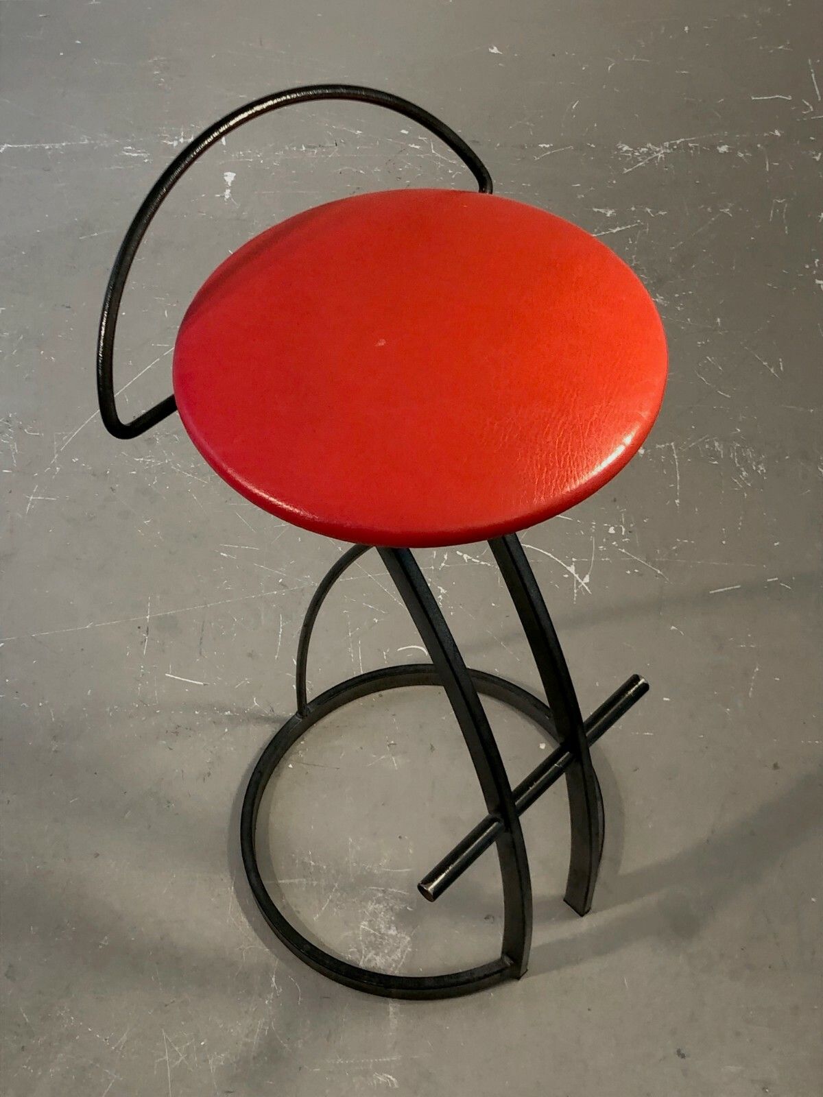 1980 3 Stools Stools Bar Modernist Memphis Mourgue Wilmotte Starck Sottsass photo vinterior