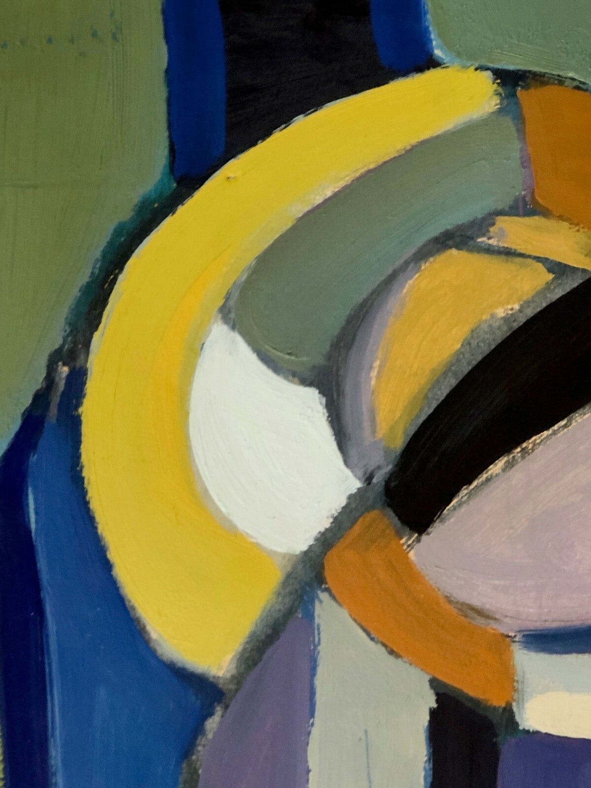 1950 E. Whisle 2/2 Gouache Abstract Expressionist Painting Free Cubist photo buy