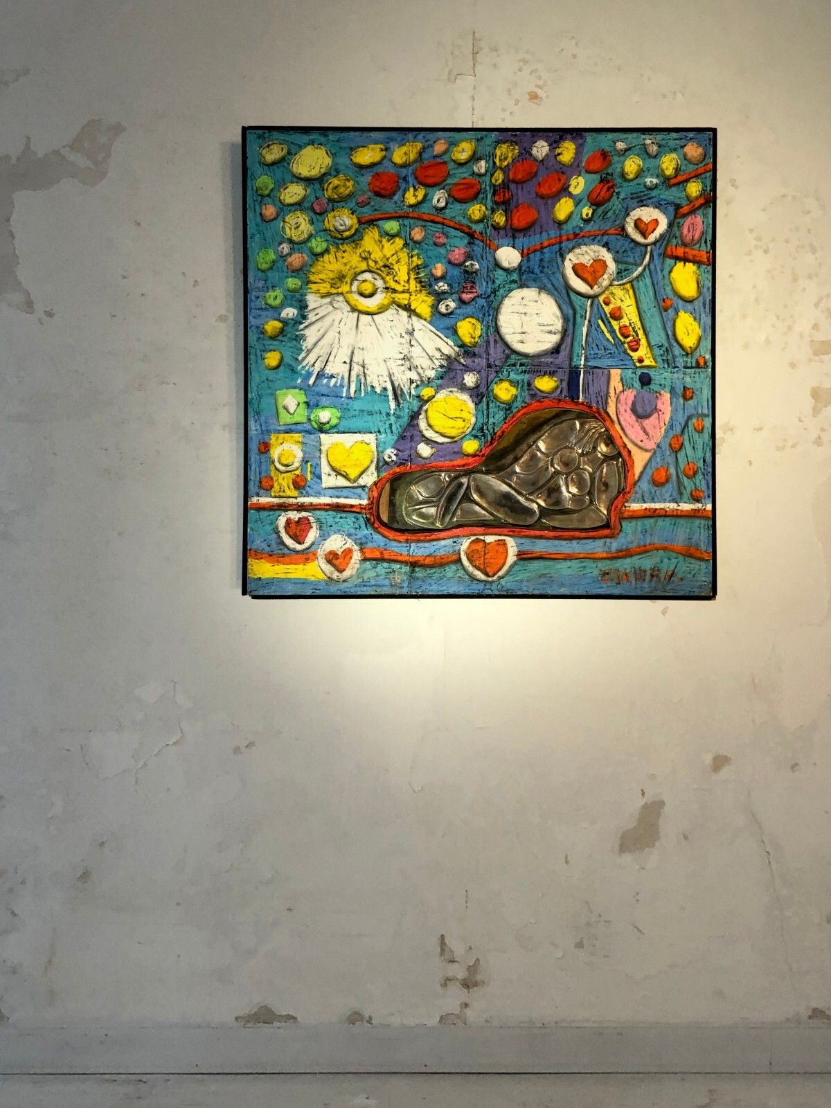 1990 Cikorp Painting "Les Stridulations" Free Figuration Graffiti Art Pop photo buy