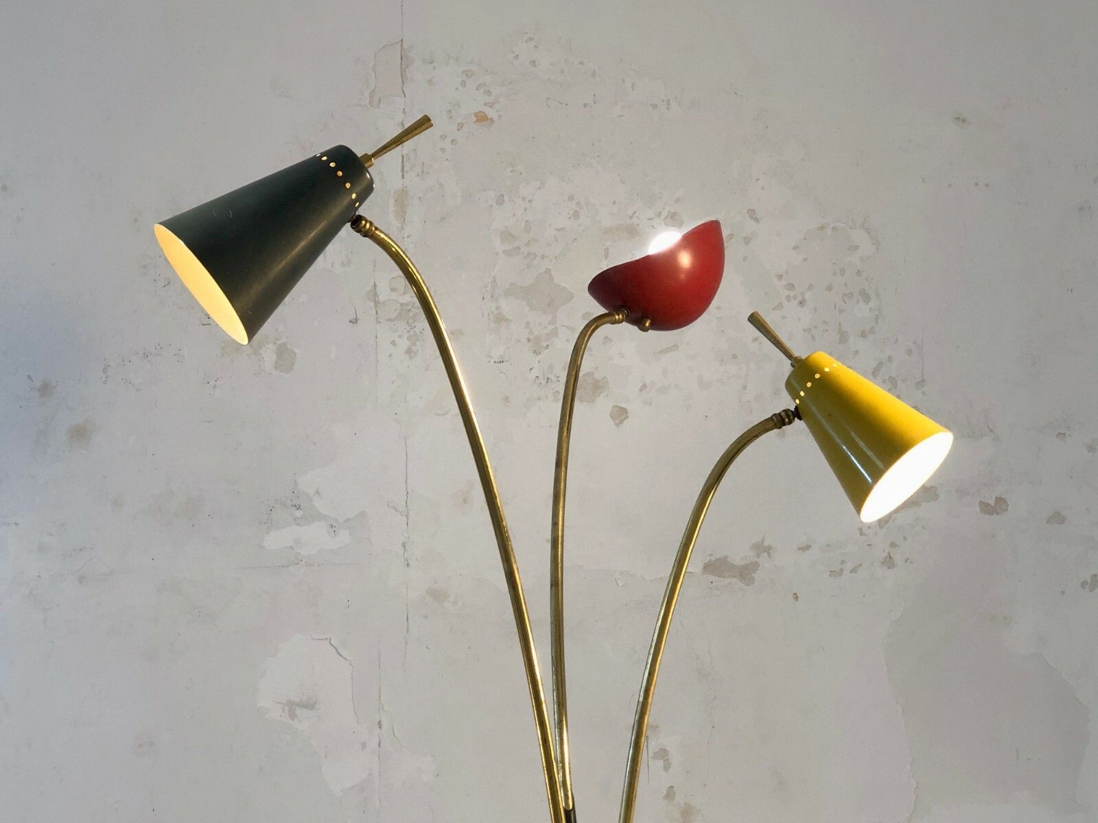 1950 Tripod Lamp Modernist Shabby Chic Lunel Mategot Stilnovo Arredoluce photo Lighting