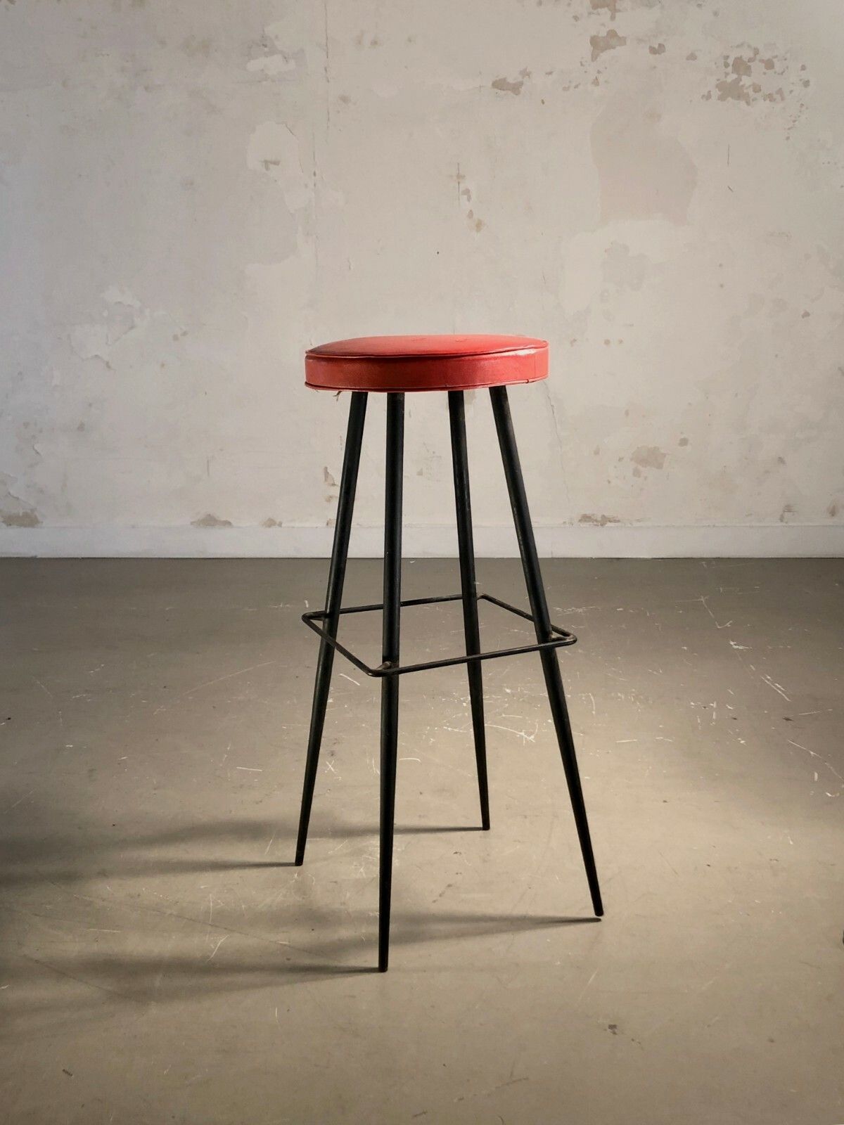 1950 Modernist Bar Stool Reconstruction Fifties Free Form Mategot Hitier