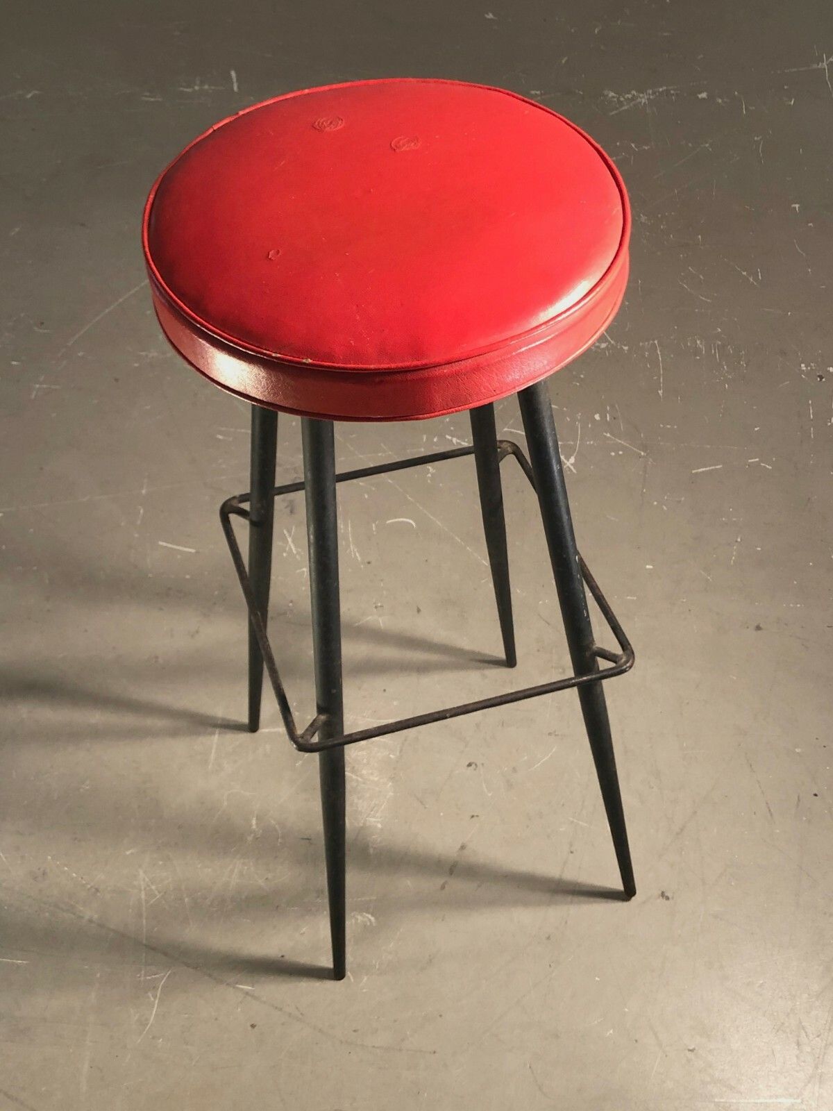 1950 Modernist Bar Stool Reconstruction Fifties Free Form Mategot Hitier photo furniture